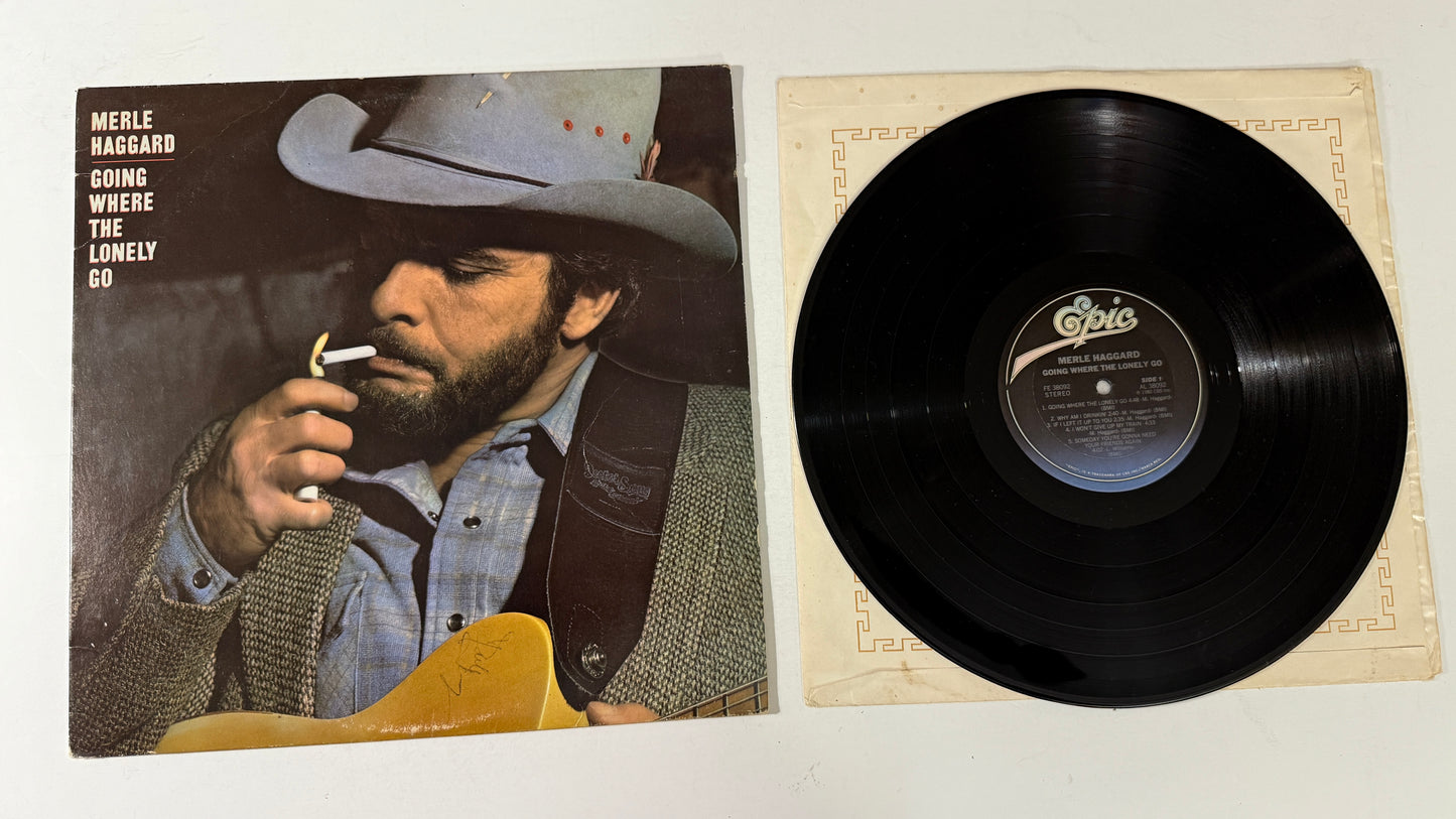 Merle Haggard Going Where The Lonely Go Used Vinyl LP VG+\G+