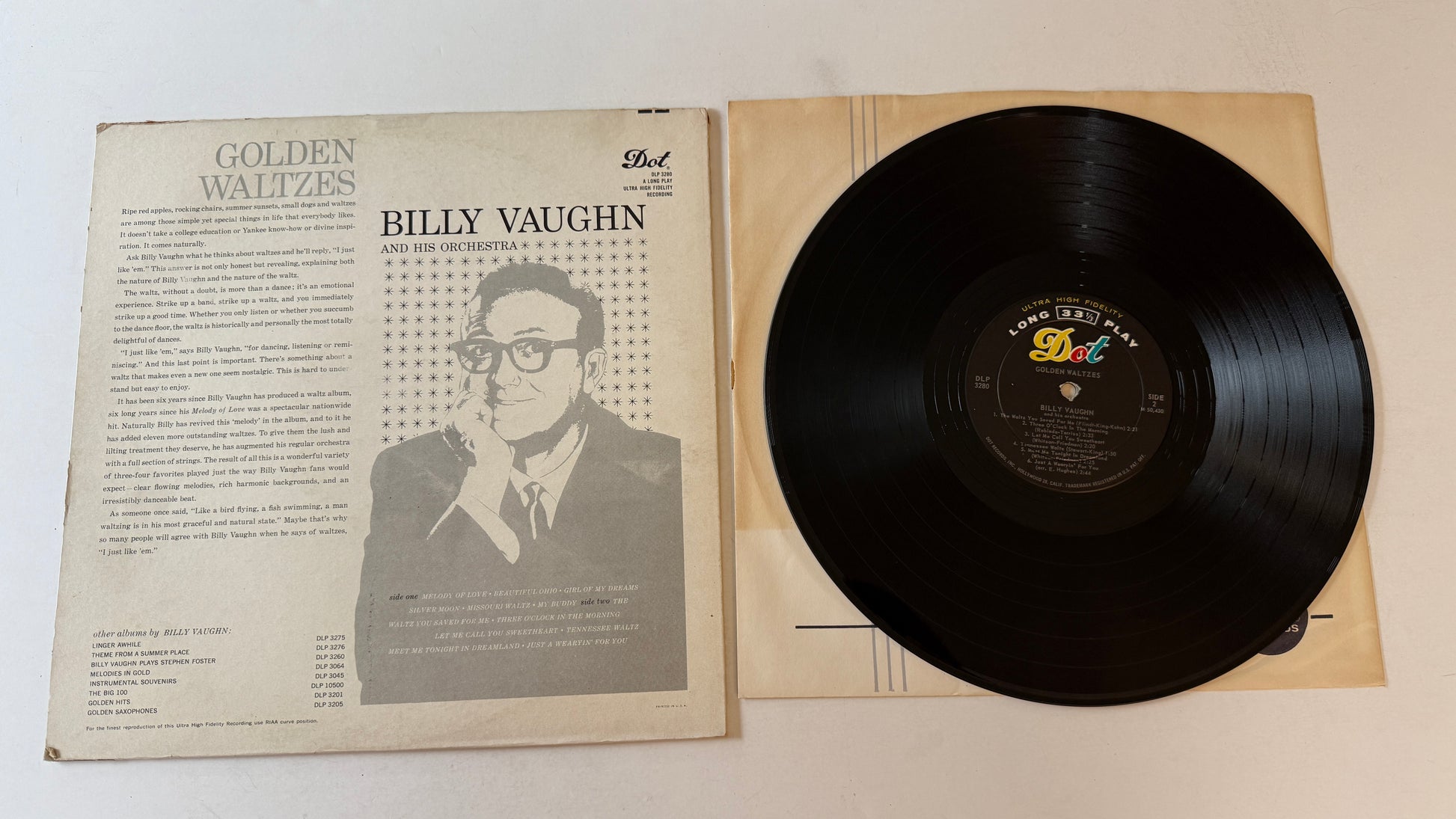 Billy Vaughn And His Orchestra Golden Waltzes Used Vinyl LP VG+\G+