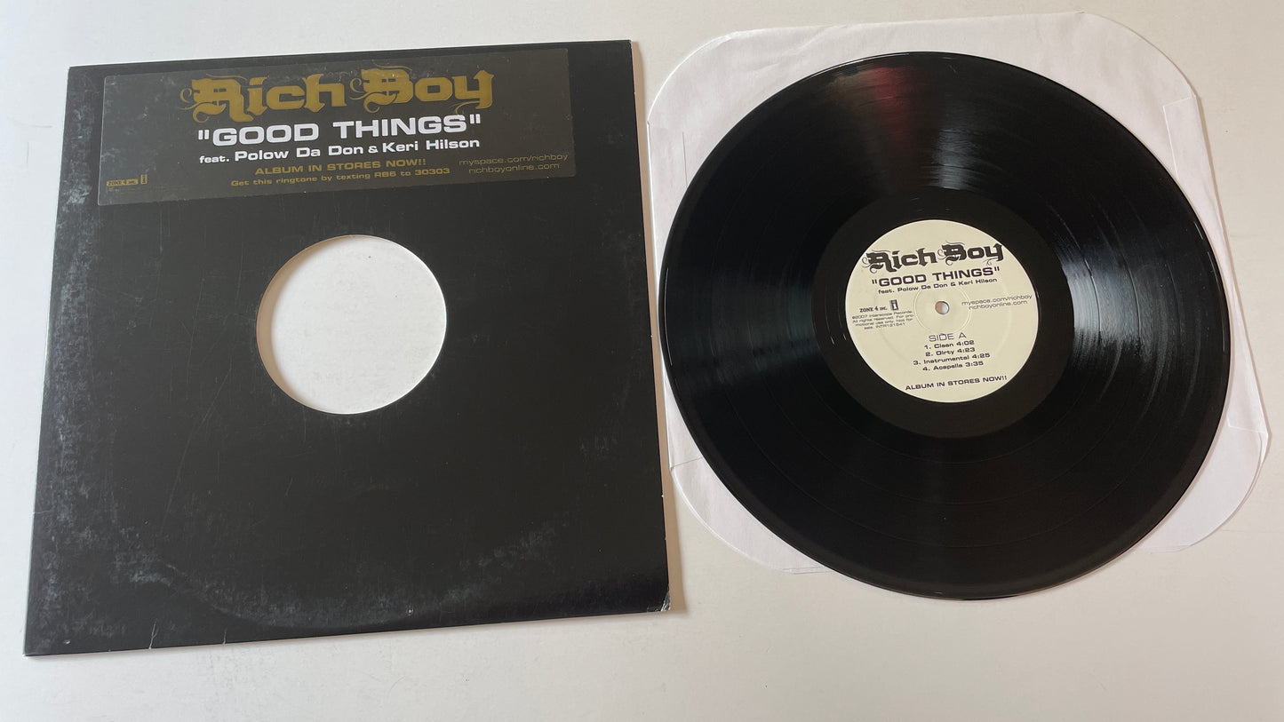 Rich Boy Good Things 12" Used Vinyl Single VG+\VG