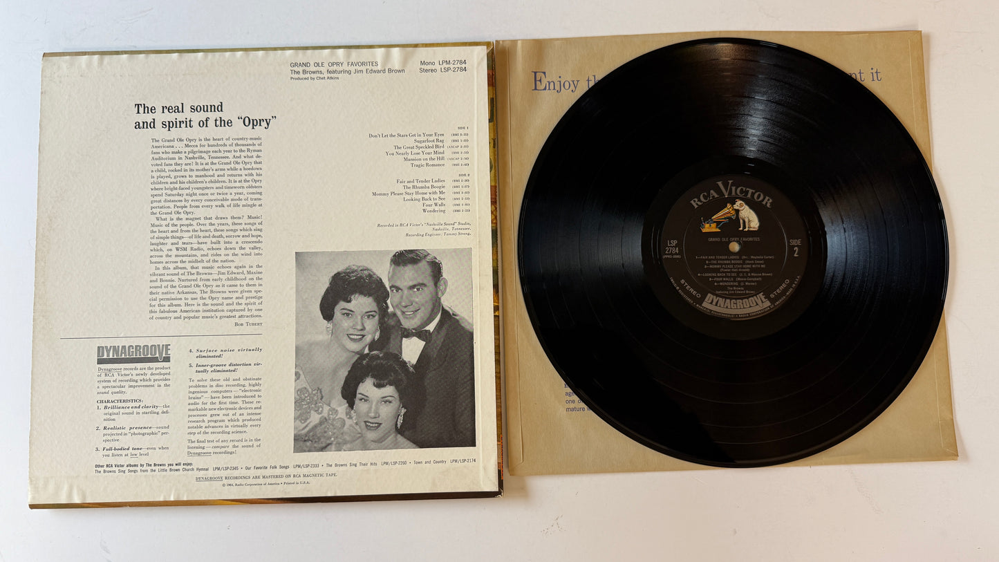The Browns Grand Ole Opry Favorites Used Vinyl LP VG+\VG+