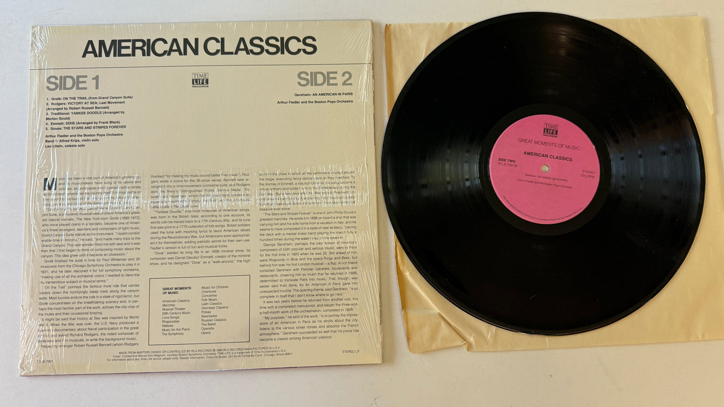 Arthur Fiedler Great Moments Of Music: American Classics Used Vinyl LP VG+\VG+