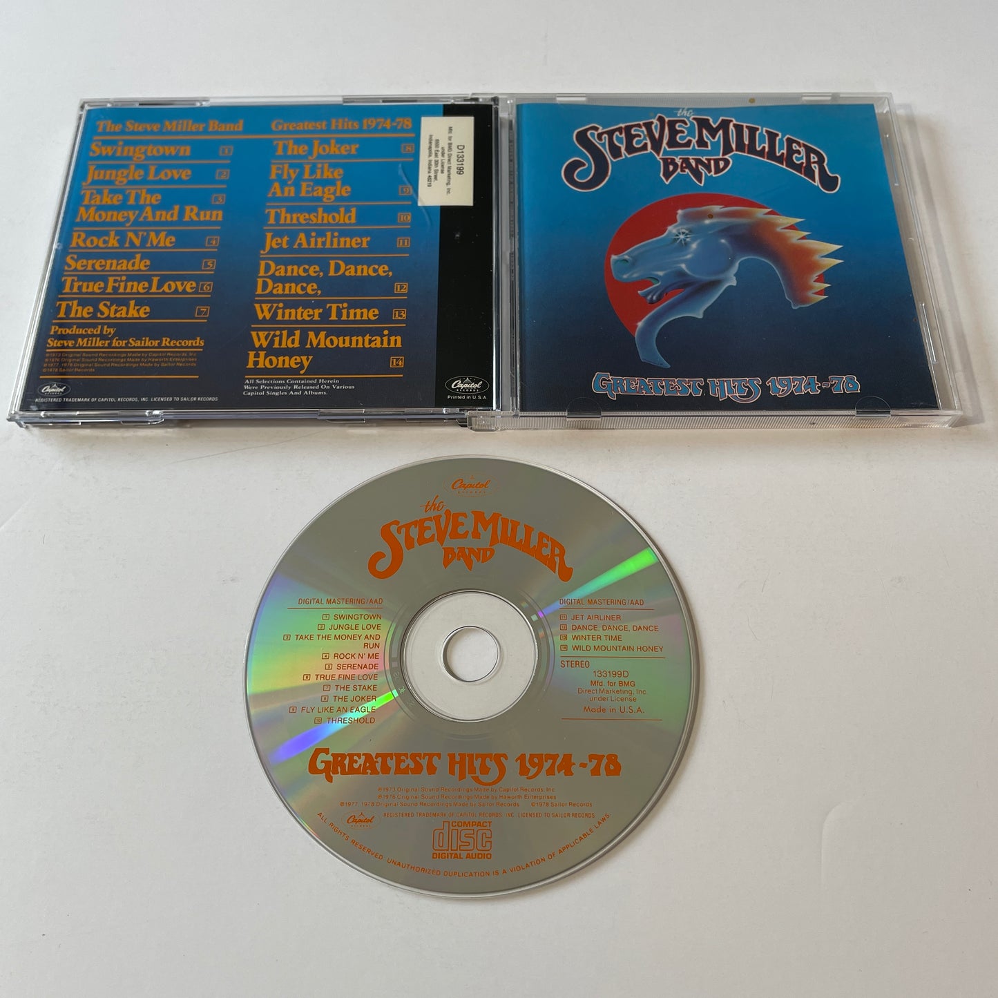 Steve Miller Band Greatest Hits 1974 Used CD VG+\VG