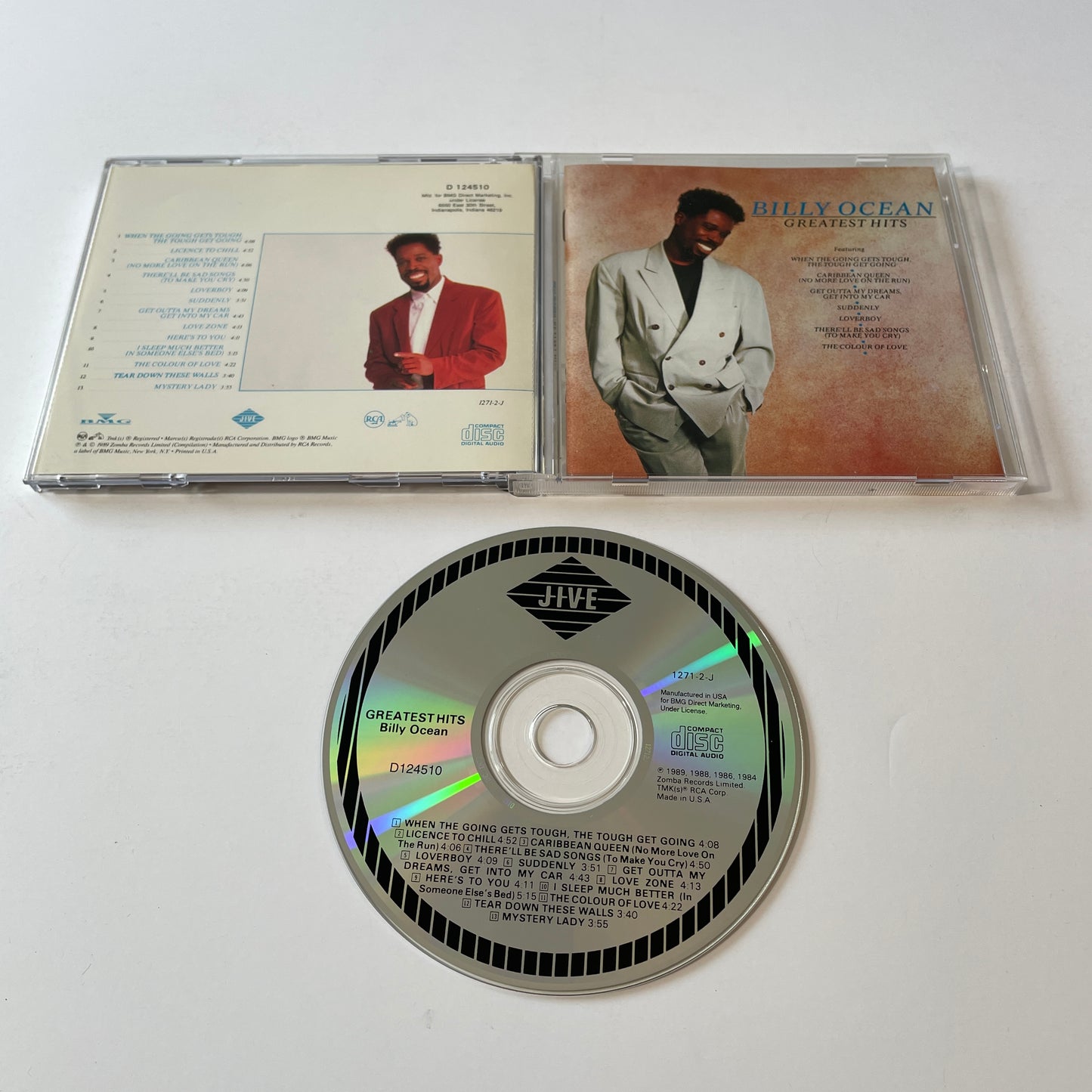 Billy Ocean Greatest Hits Used CD VG+\VG