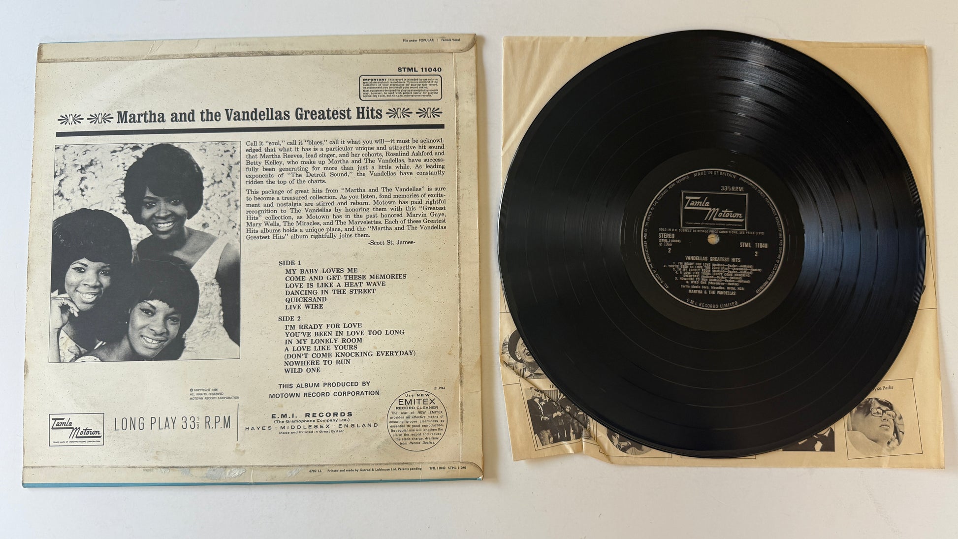 Martha Reeves & The Vandellas Greatest Hits Used Vinyl LP VG+\VG