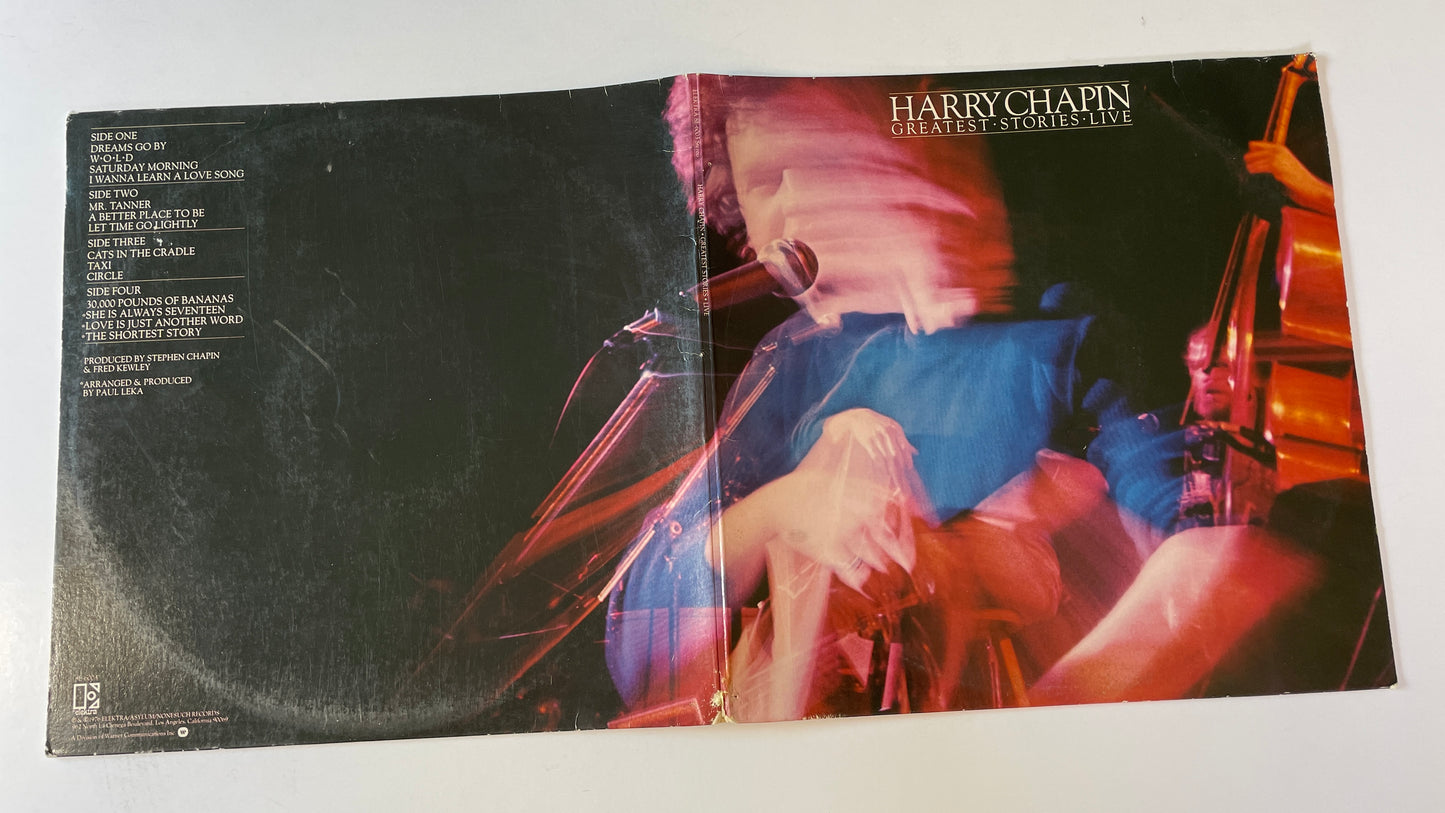 Harry Chapin Greatest Stories - Live Used Vinyl LP VG+\VG