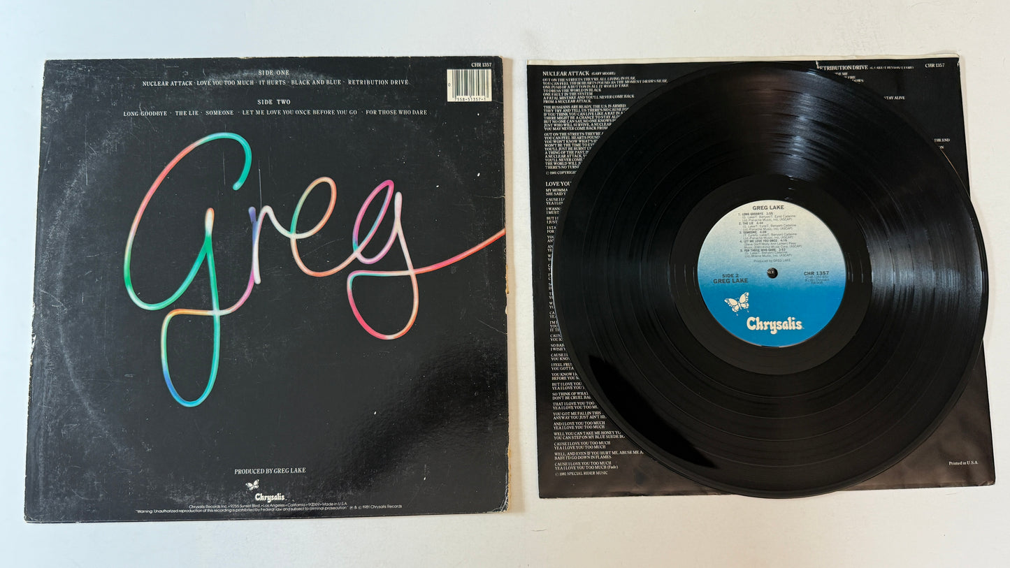 Greg Lake Greg Lake Used Vinyl LP VG+\VG