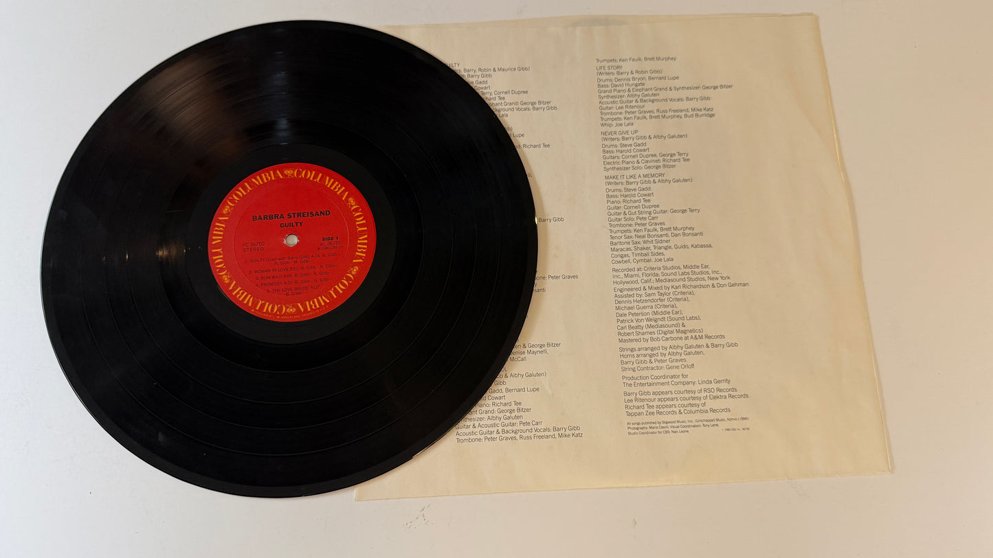 Barbra Streisand Guilty Used Vinyl LP VG\VG+