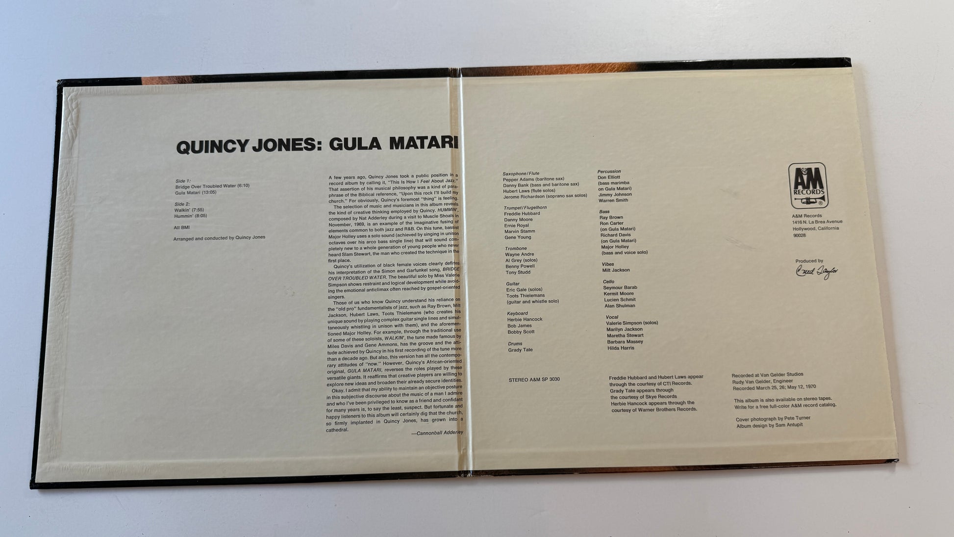 Quincy Jones Gula Matari Used Vinyl LP VG+\VG