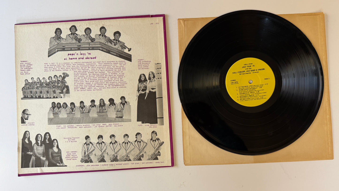 Hall High School Concert Jazz Choir And Band Hall High Jazz Tour '75 Used Vinyl LP VG+\VG