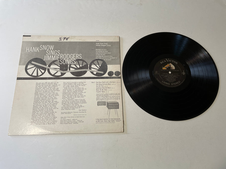 Hank Snow Sings Jimmie Rodgers Song Used Vinyl LP VG+\VG