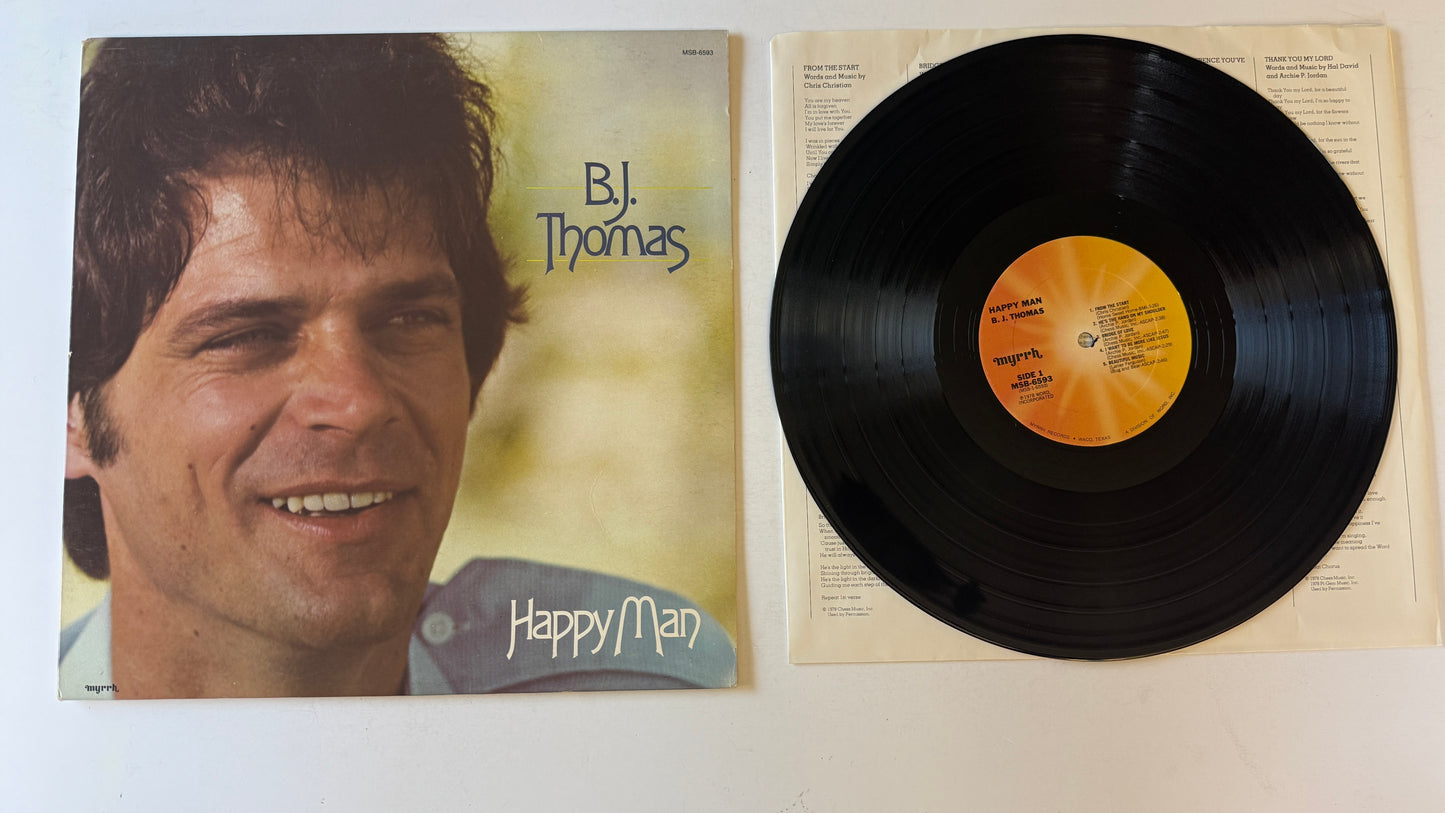 B.J. Thomas Happy Man Used Vinyl LP VG+\VG