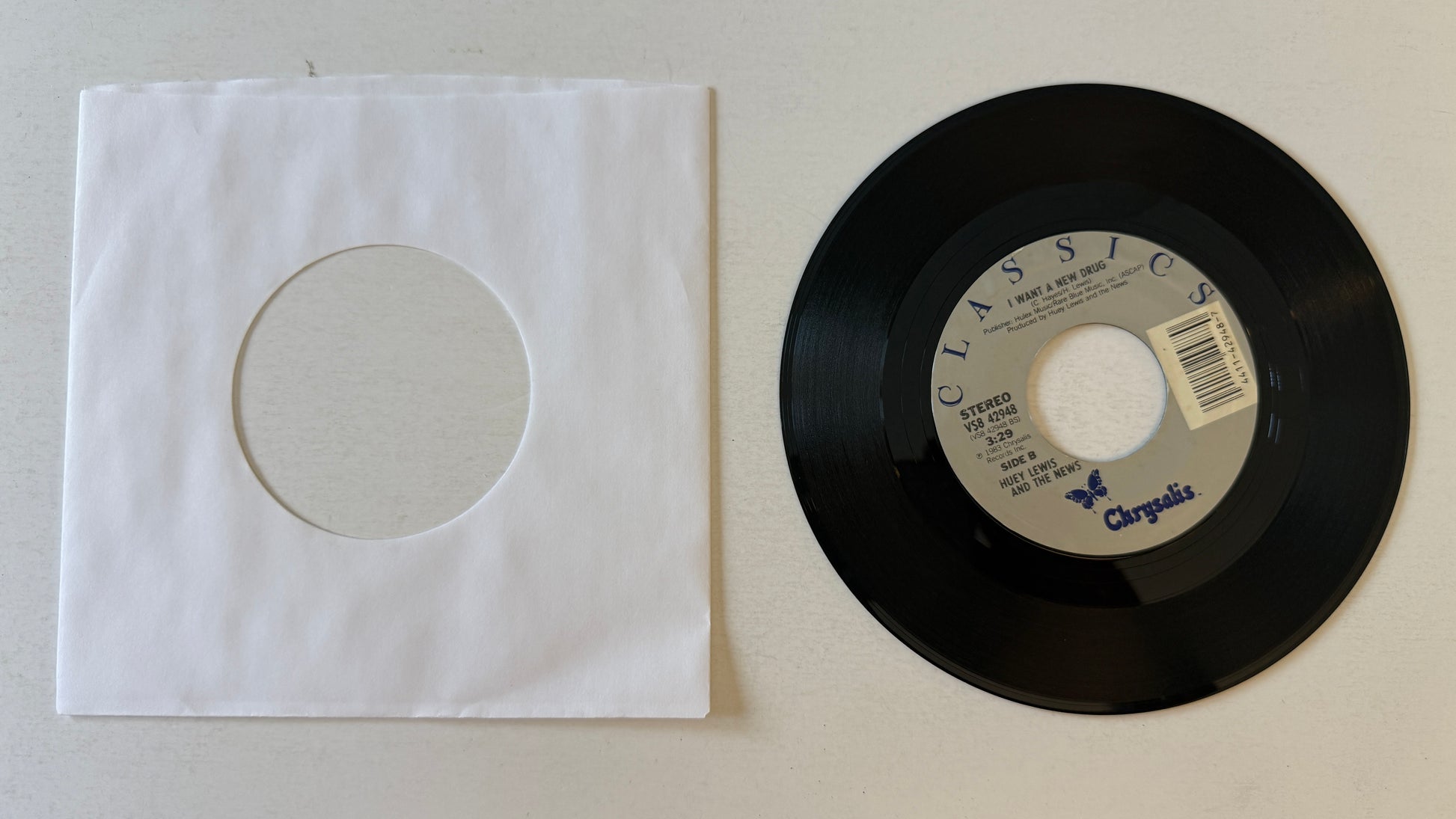 Huey Lewis & The News Heart And Soul / I Want A New Drug Used 45 RPM 7" Vinyl VG+\