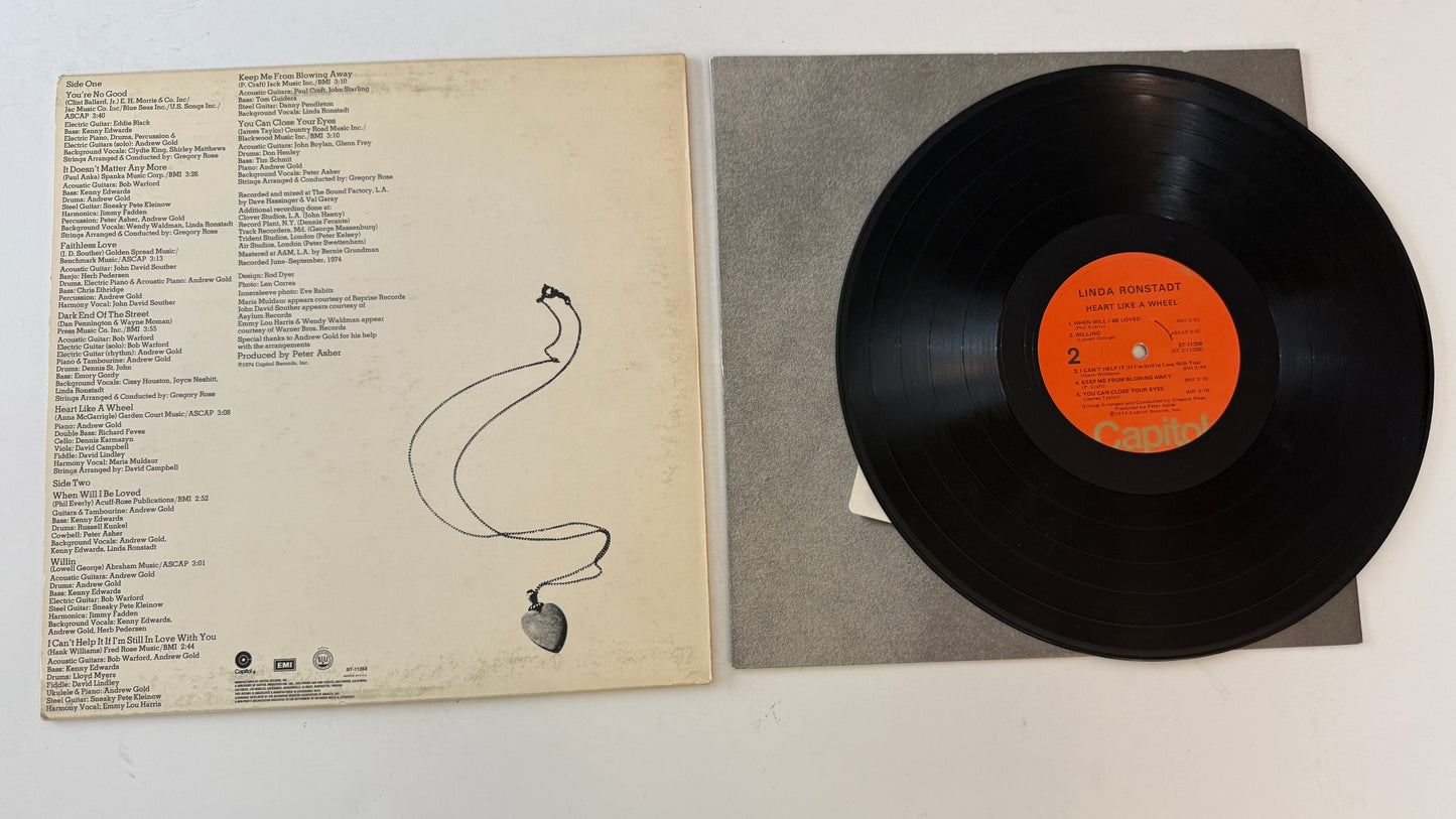 Linda Ronstadt Heart Like A Wheel Used Vinyl LP VG+\VG