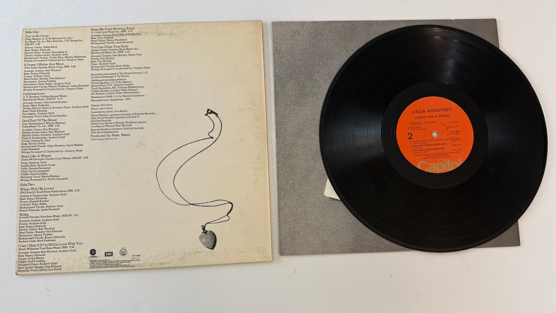 Linda Ronstadt Heart Like A Wheel Used Vinyl LP VG+\VG