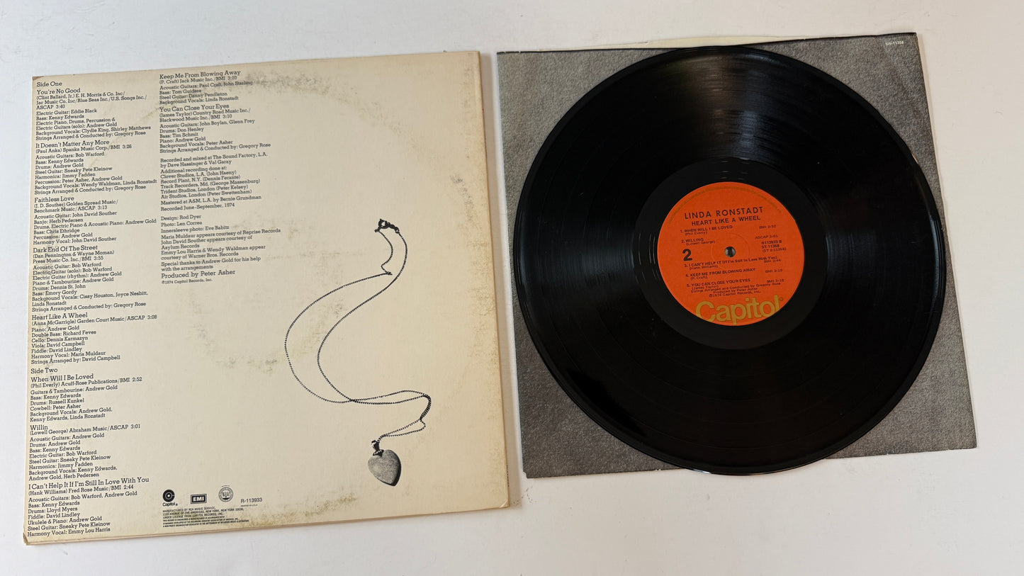 Linda Ronstadt Heart Like A Wheel Used Vinyl LP VG+\VG