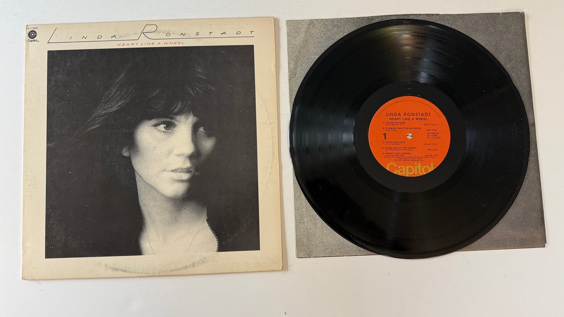 Linda Ronstadt Heart Like A Wheel Used Vinyl LP VG+\VG
