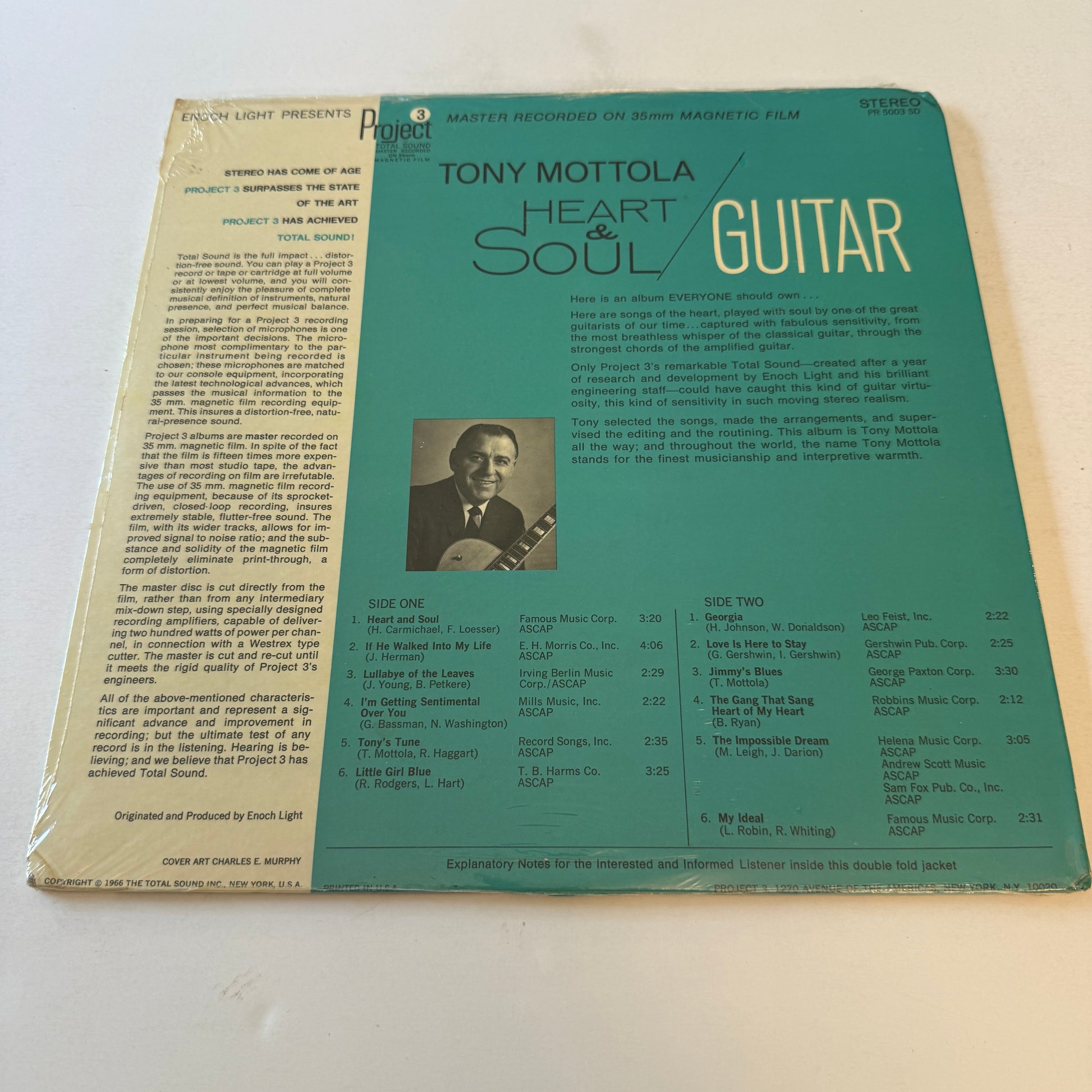 Tony Mottola Heart & Soul Used Vinyl LP NM\VG+