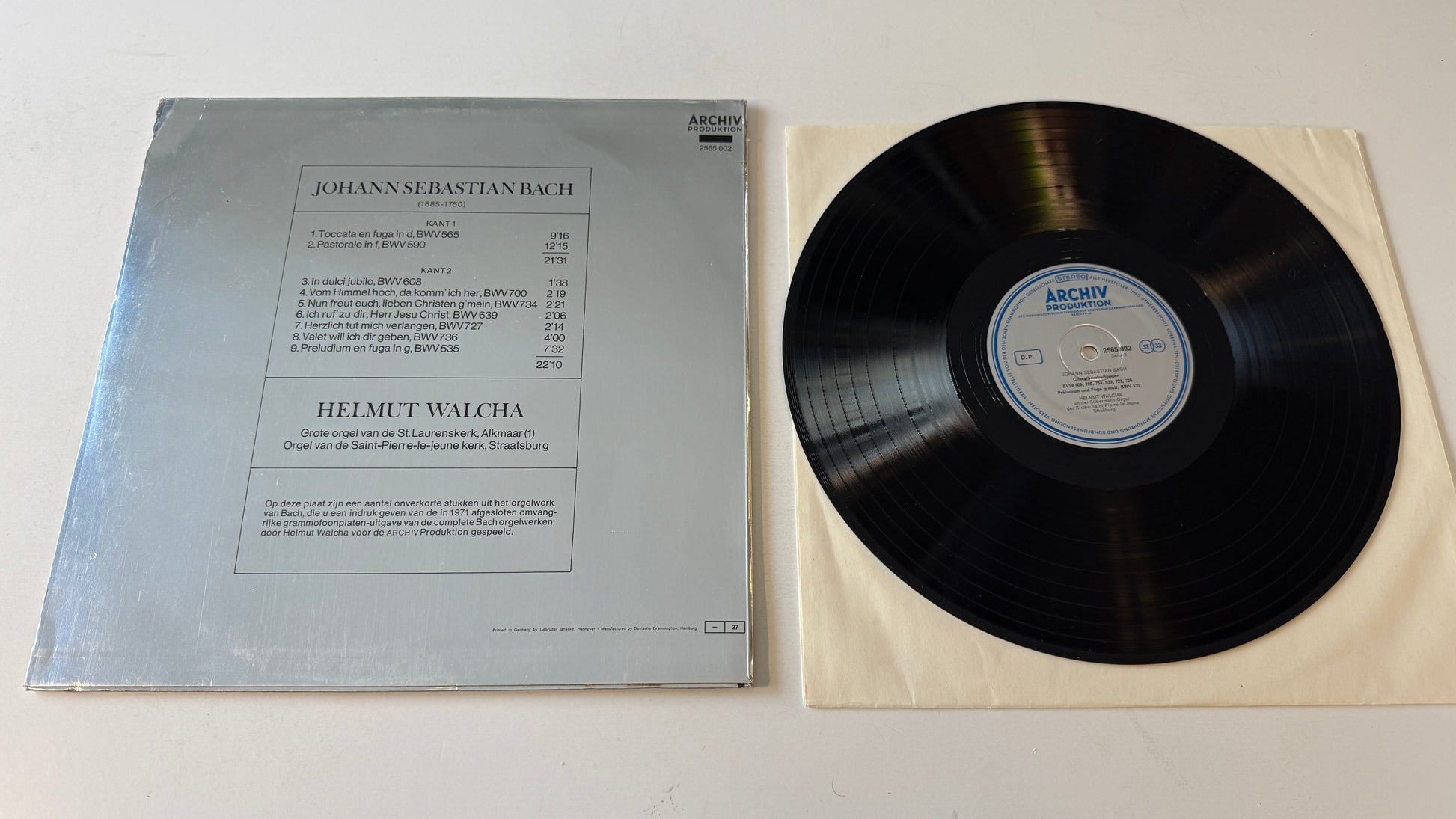 Johann Sebastian Bach Hi-Fi Orgel Used Vinyl LP VG+\G+