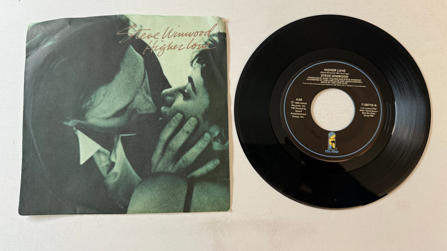 Steve Winwood Higher Love Used 45 RPM 7" Vinyl VG+\