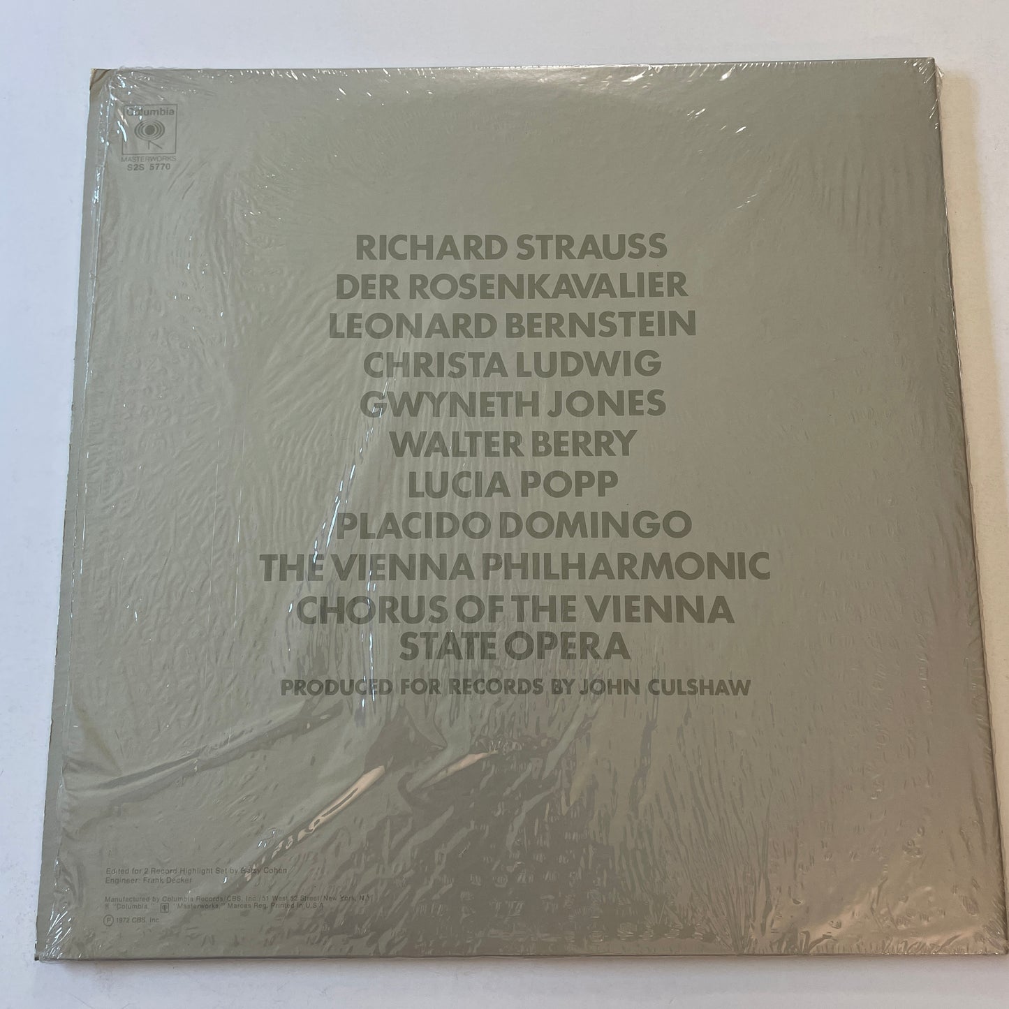 Leonard Bernstein Highlights From Der Rosenkavalier Used Vinyl 2LP VG+\VG+