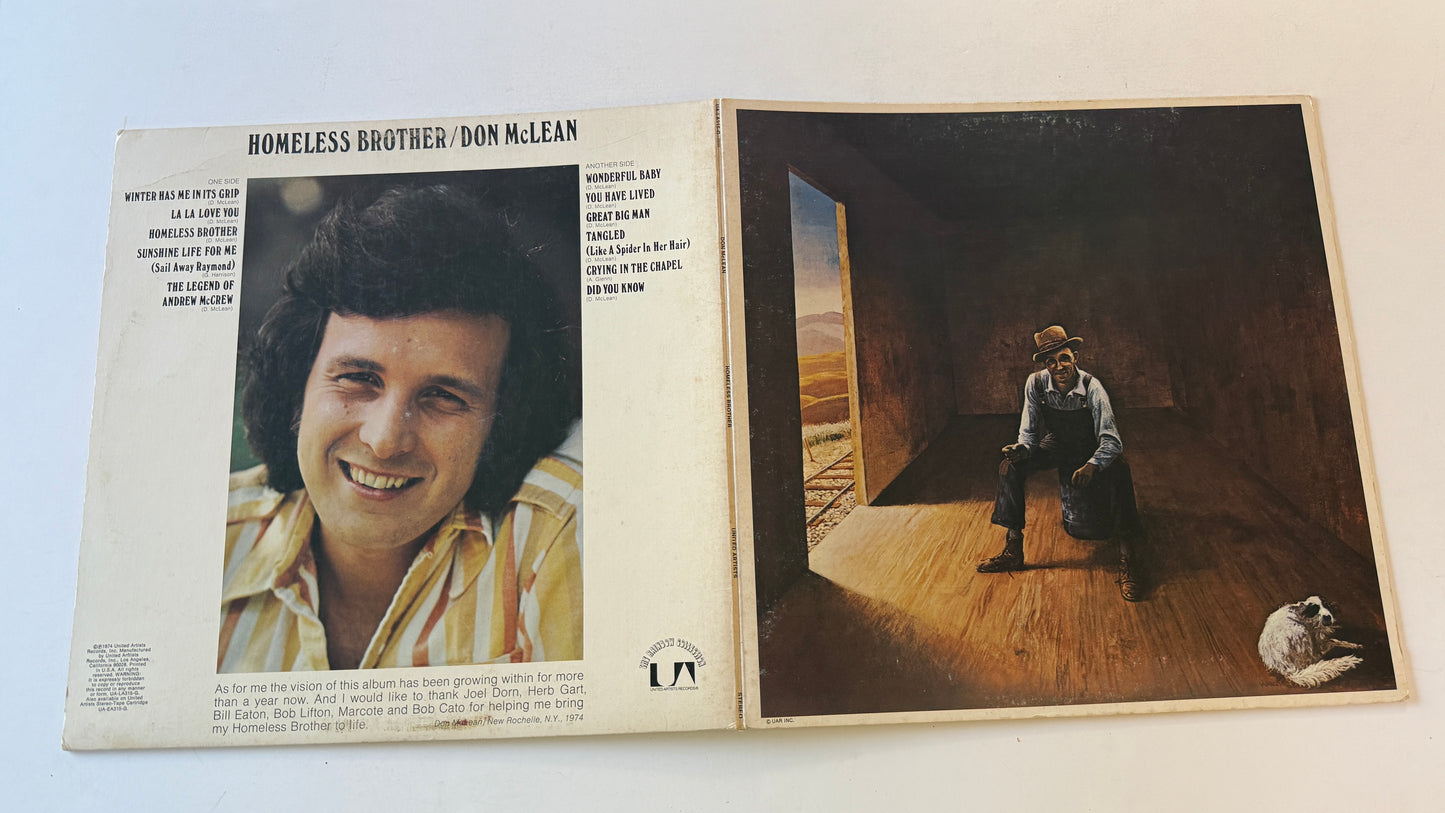 Don McLean Homeless Brother Used Vinyl LP VG+\VG
