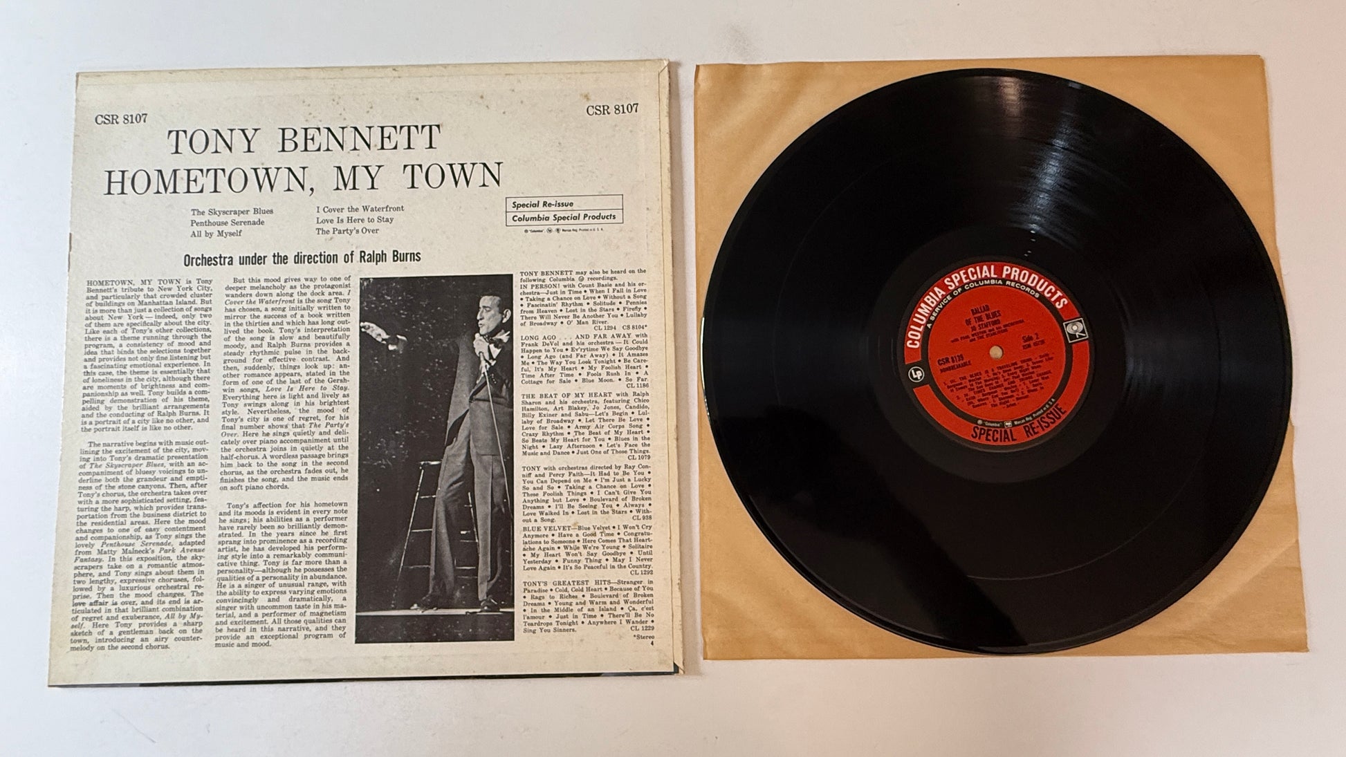 Tony Bennett Hometown, My Town Used Vinyl LP VG+\VG