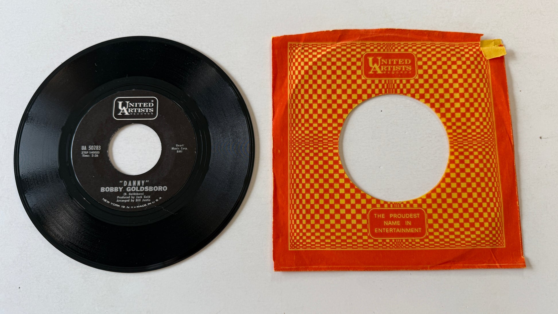 Bobby Goldsboro Honey Used 45 RPM 7" Vinyl VG+\VG+