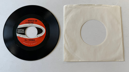 B.J. Thomas Hooked On A Feeling Used 45 RPM 7" Vinyl VG+\VG