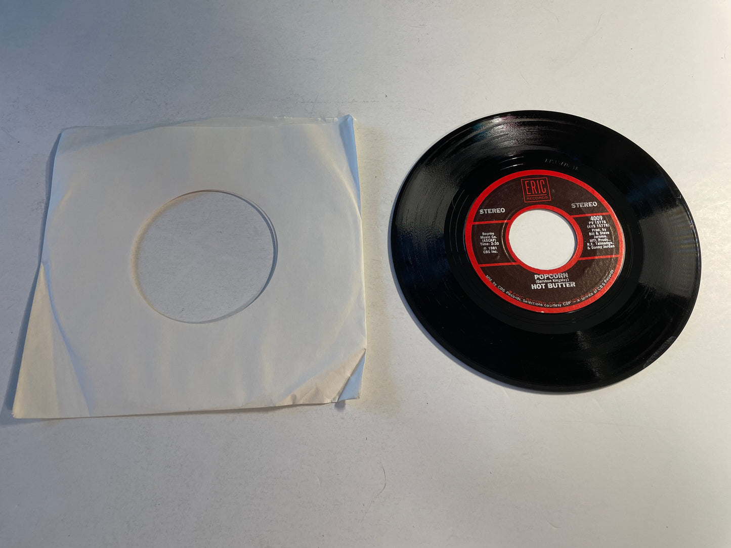 Hot Butter Popcorn Used 45 RPM 7" Vinyl VG+\VG+