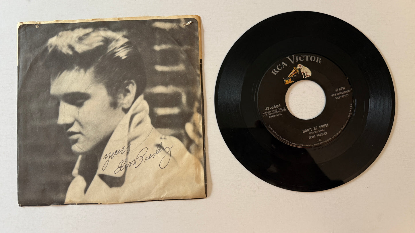 Elvis Presley Hound Dog / Don't Be Cruel Used 45 RPM 7" Vinyl VG\