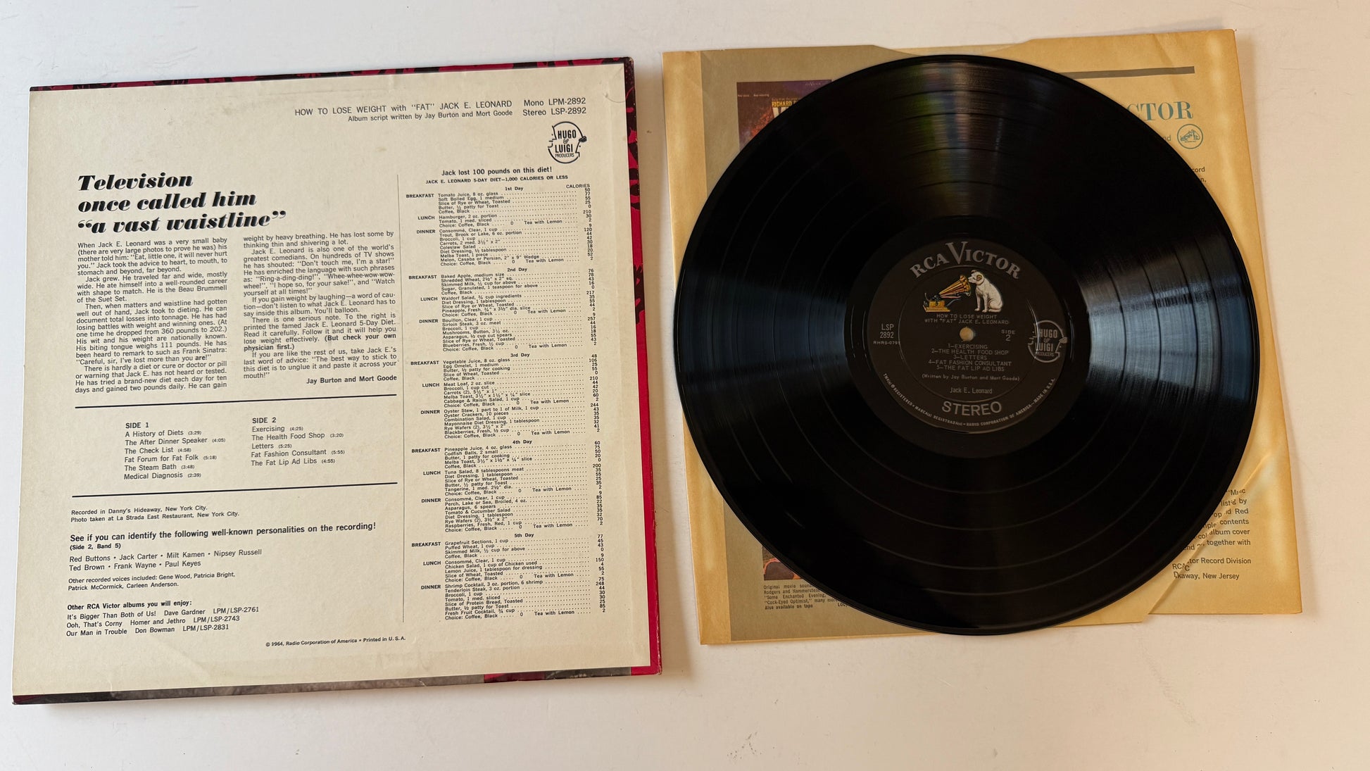 Jack E. Leonard How To Lose Weight With "Fat" Jack E. Leonard Used Vinyl LP VG+\VG+