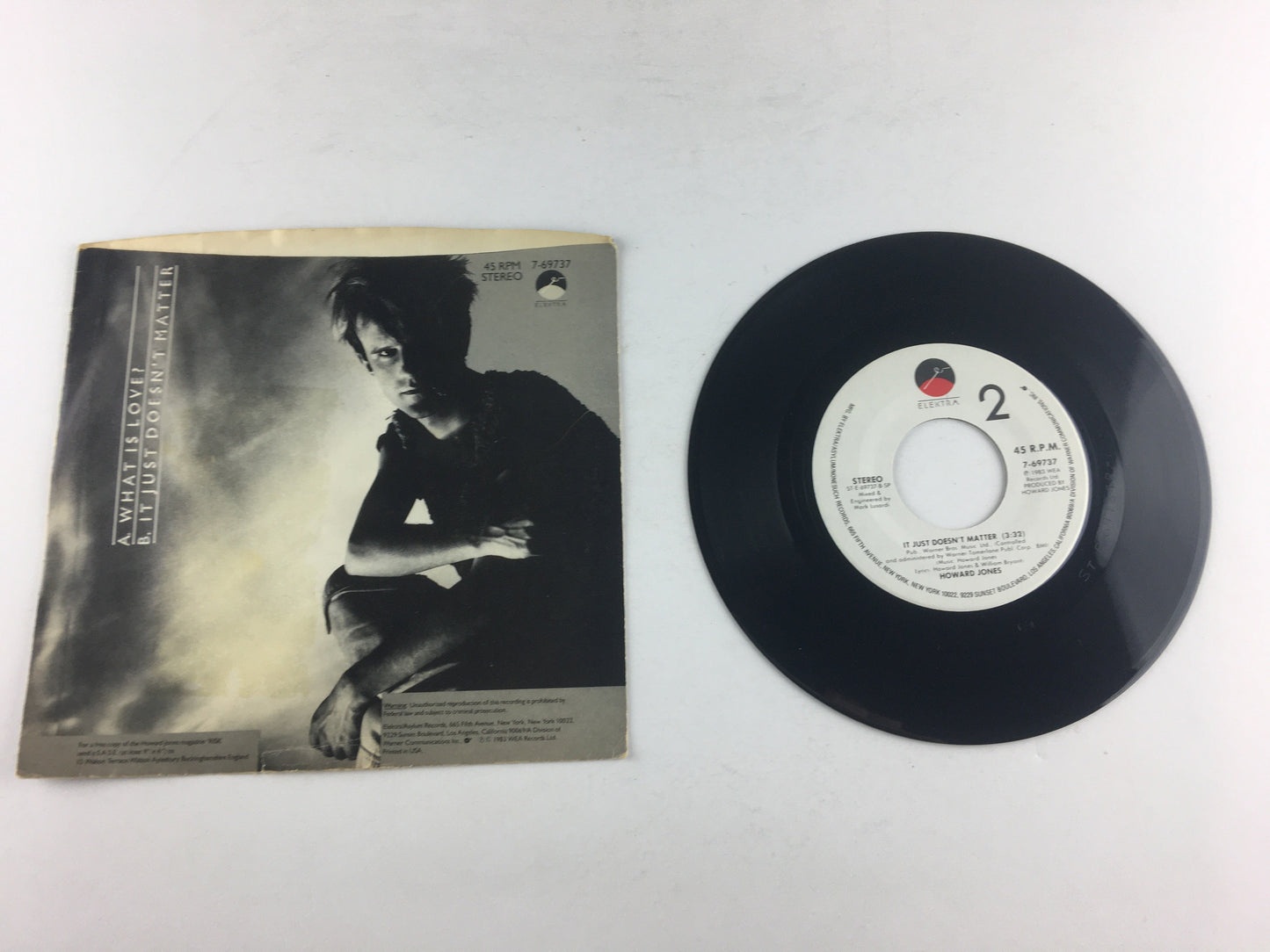 Howard Jones What Is Love? Used 45 RPM 7" Vinyl VG+\VG