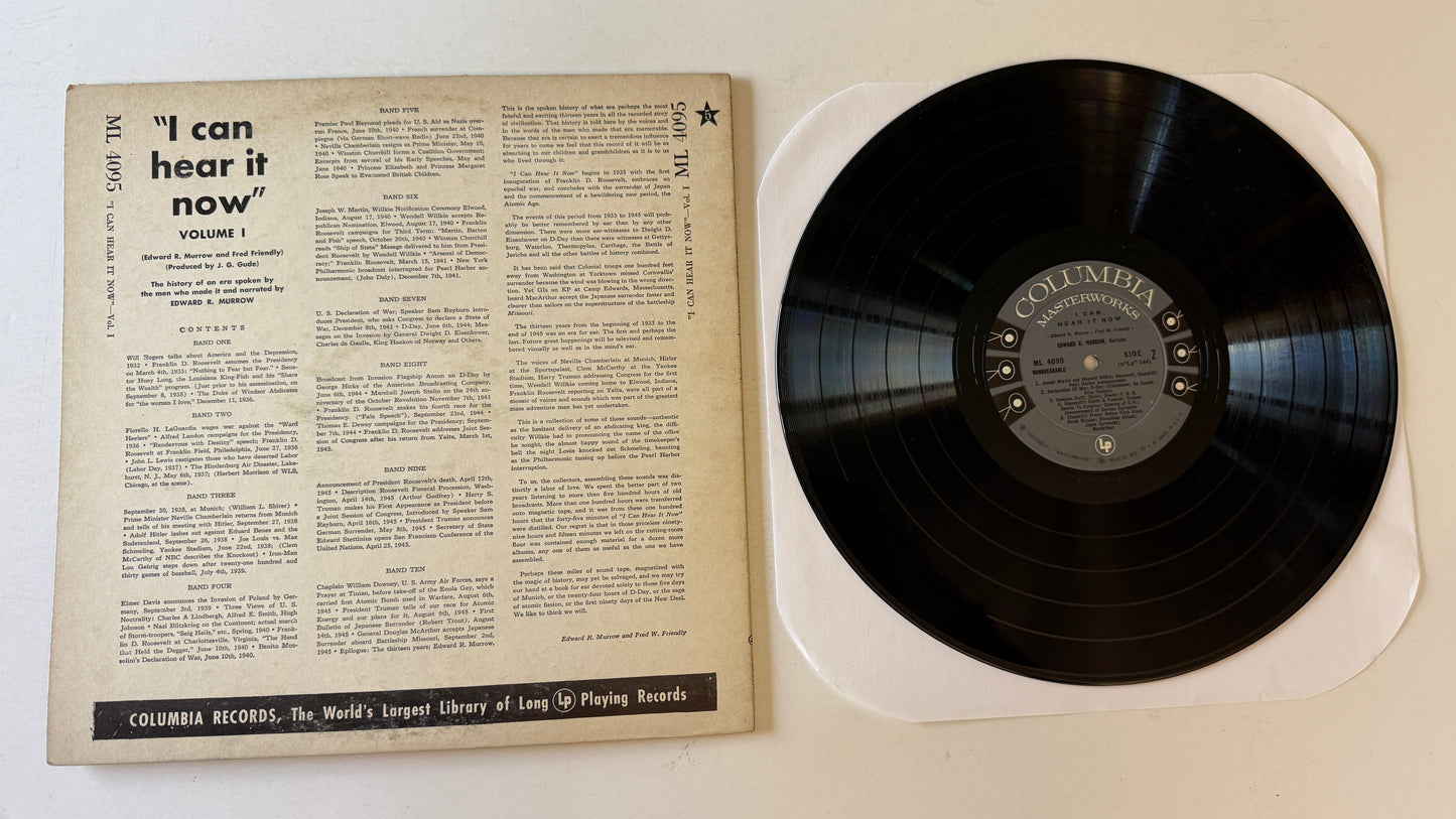 Edward R. Murrow "I Can Hear It Now..." Used Vinyl LP VG+\G+