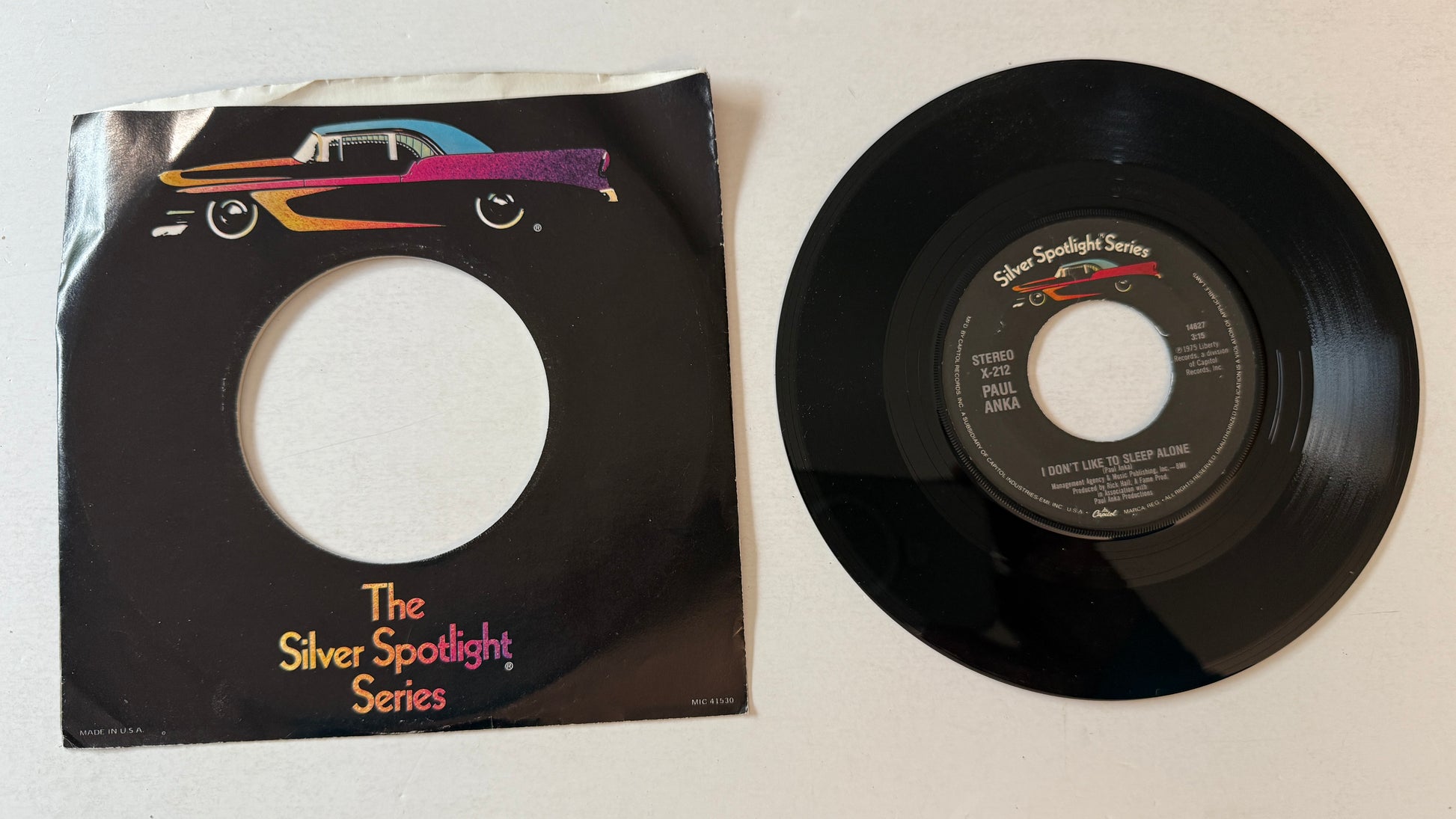 Paul Anka I Don't Like To Sleep Alone / (You're) Having My Baby Used 45 RPM 7" Vinyl VG+\