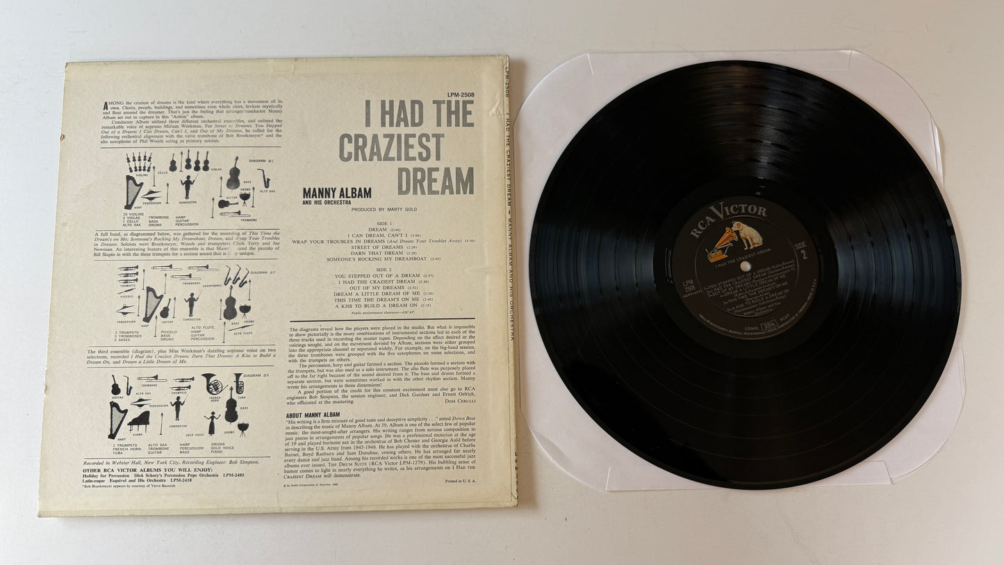 Manny Albam And His Orchestra I Had The Craziest Dream Used Vinyl LP VG+\VG+