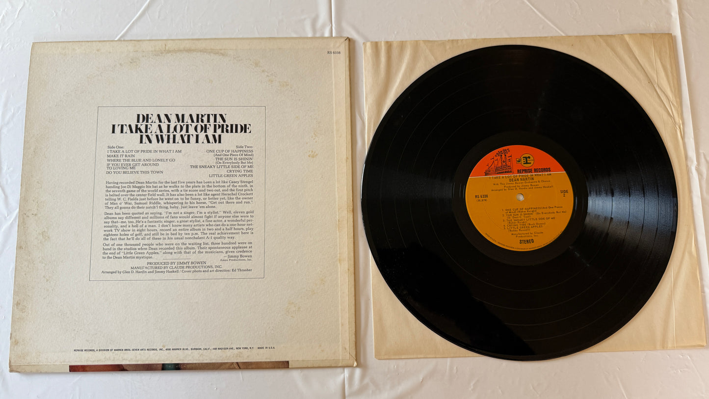 Dean Martin I Take A Lot Of Pride In What I Am Used Vinyl LP VG+\VG+