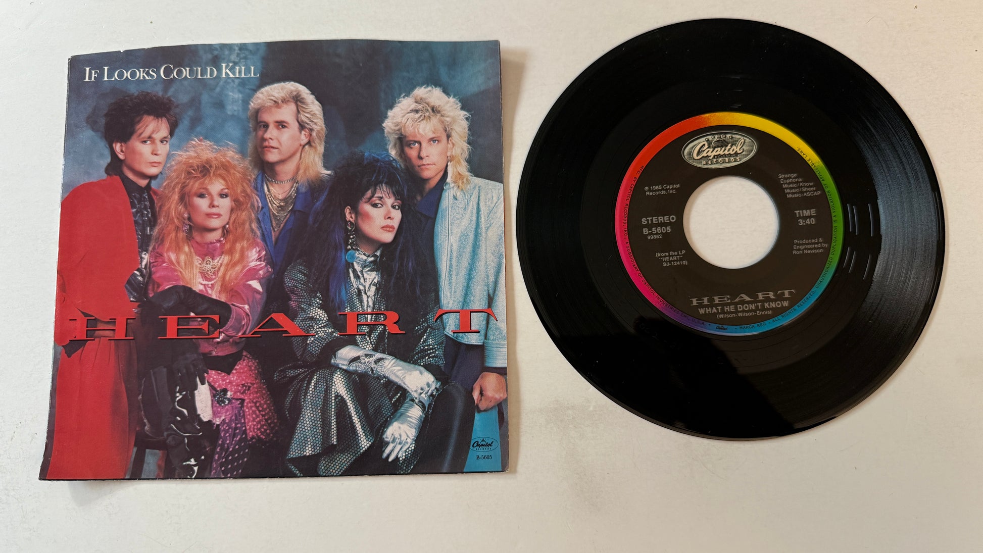 Heart If Looks Could Kill Used 45 RPM 7" Vinyl VG+\