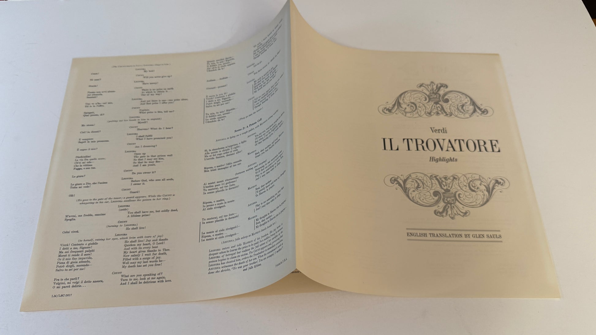 Giuseppe Verdi Il Trovatore (Highlights) Used Vinyl LP VG+\VG