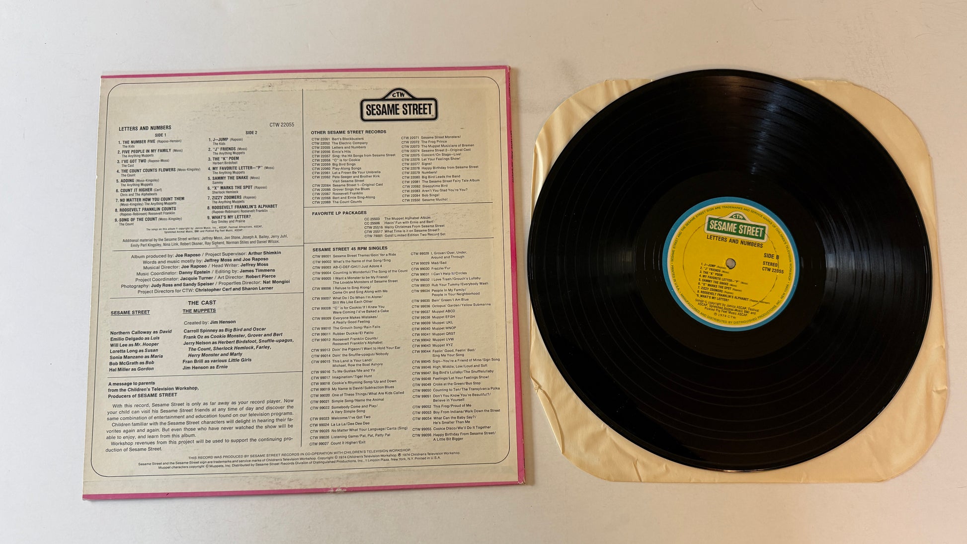 Sesame Street I'm Gonna Sit Right Down And Write Myself Some Letters... And Numbers, Too! Used Vinyl LP VG+\VG