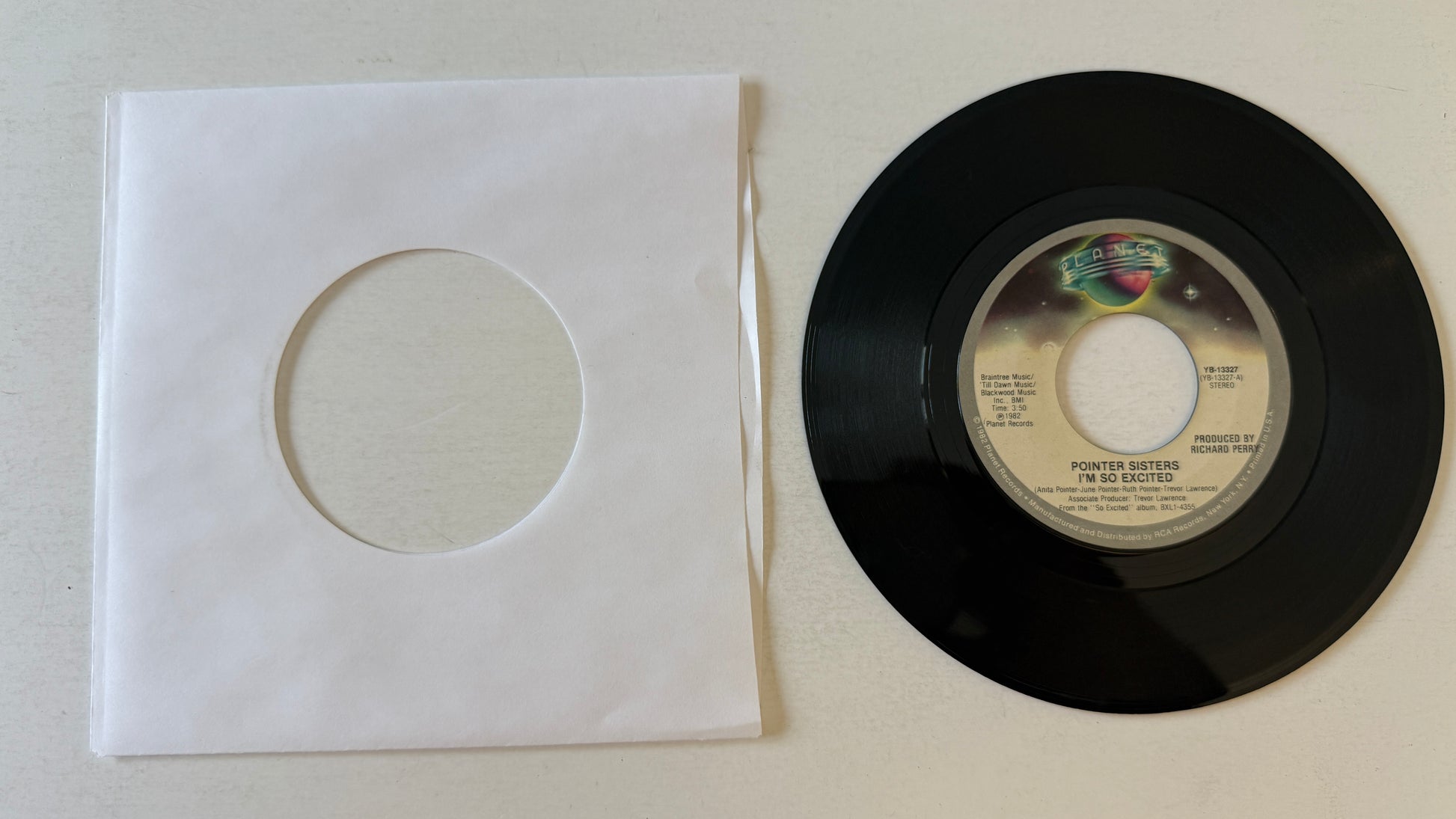 Pointer Sisters I'm So Excited / Nothin' But A Heartache Used 45 RPM 7" Vinyl VG+\