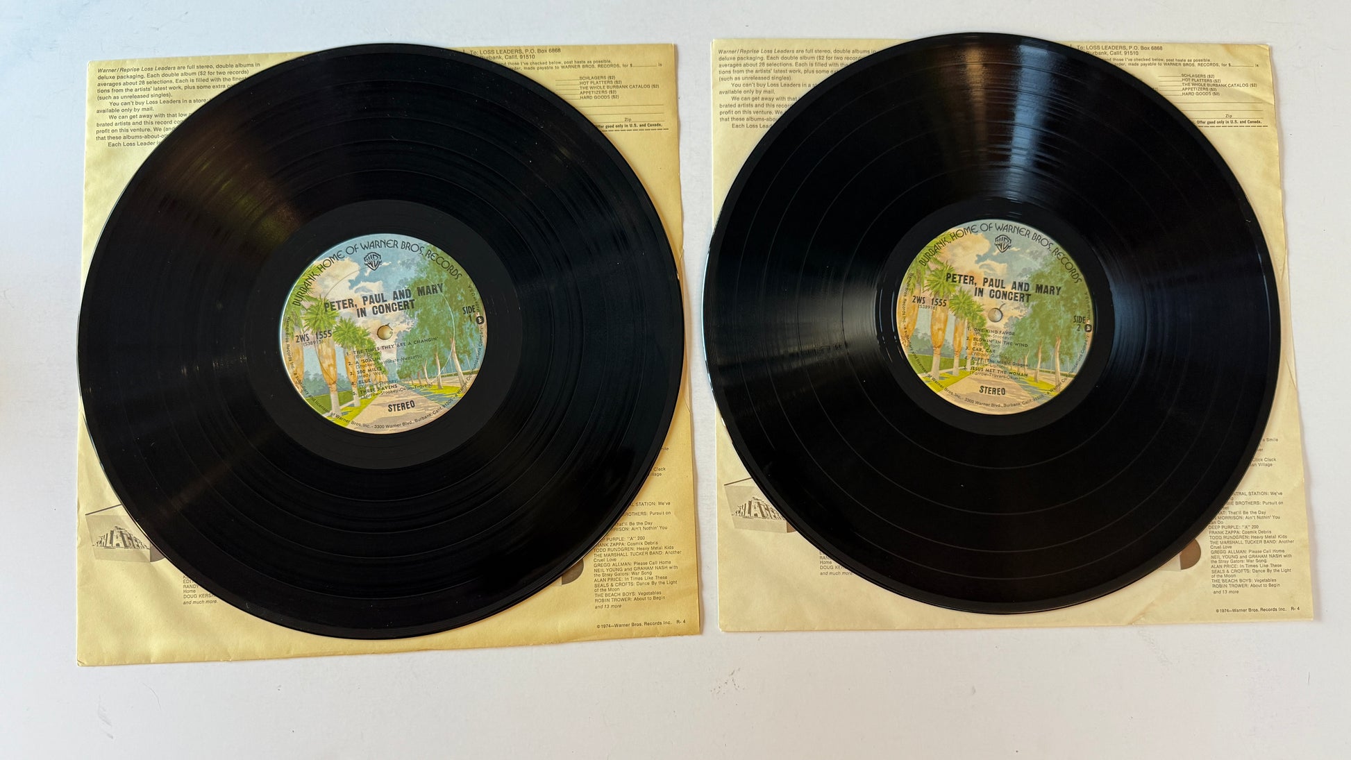 Peter, Paul & Mary In Concert Used Vinyl 2LP VG+\VG