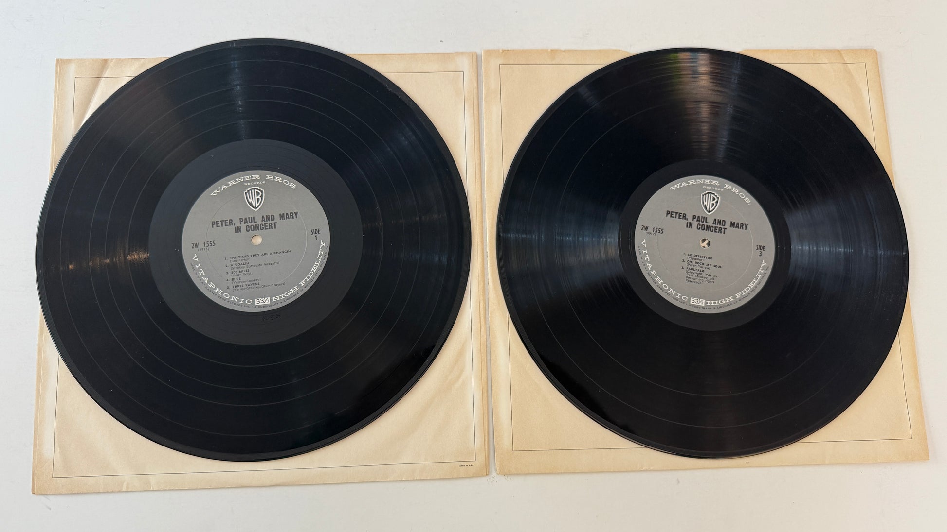 Peter, Paul & Mary In Concert Used Vinyl 2LP VG+\VG