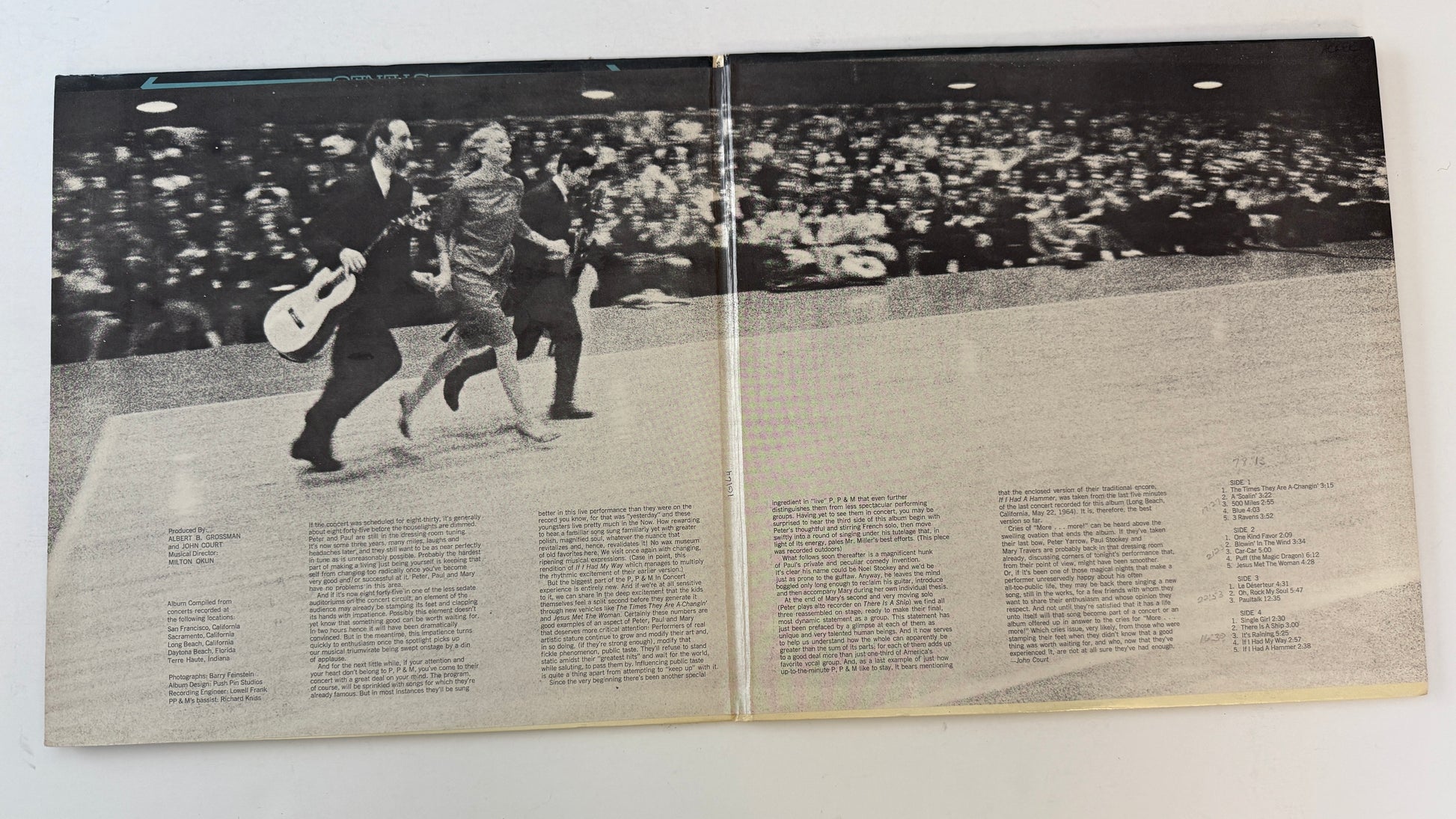 Peter, Paul & Mary In Concert Used Vinyl 2LP VG+\VG