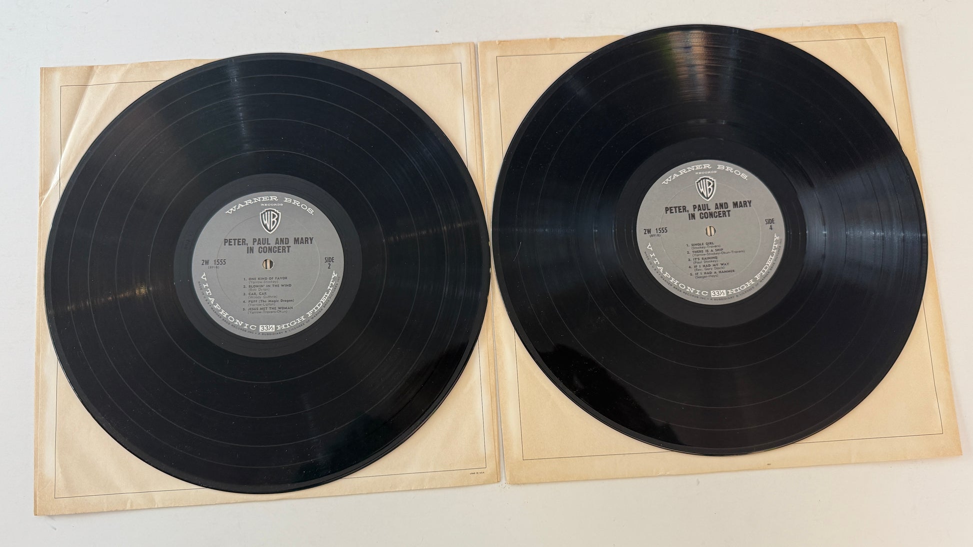 Peter, Paul & Mary In Concert Used Vinyl 2LP VG+\VG