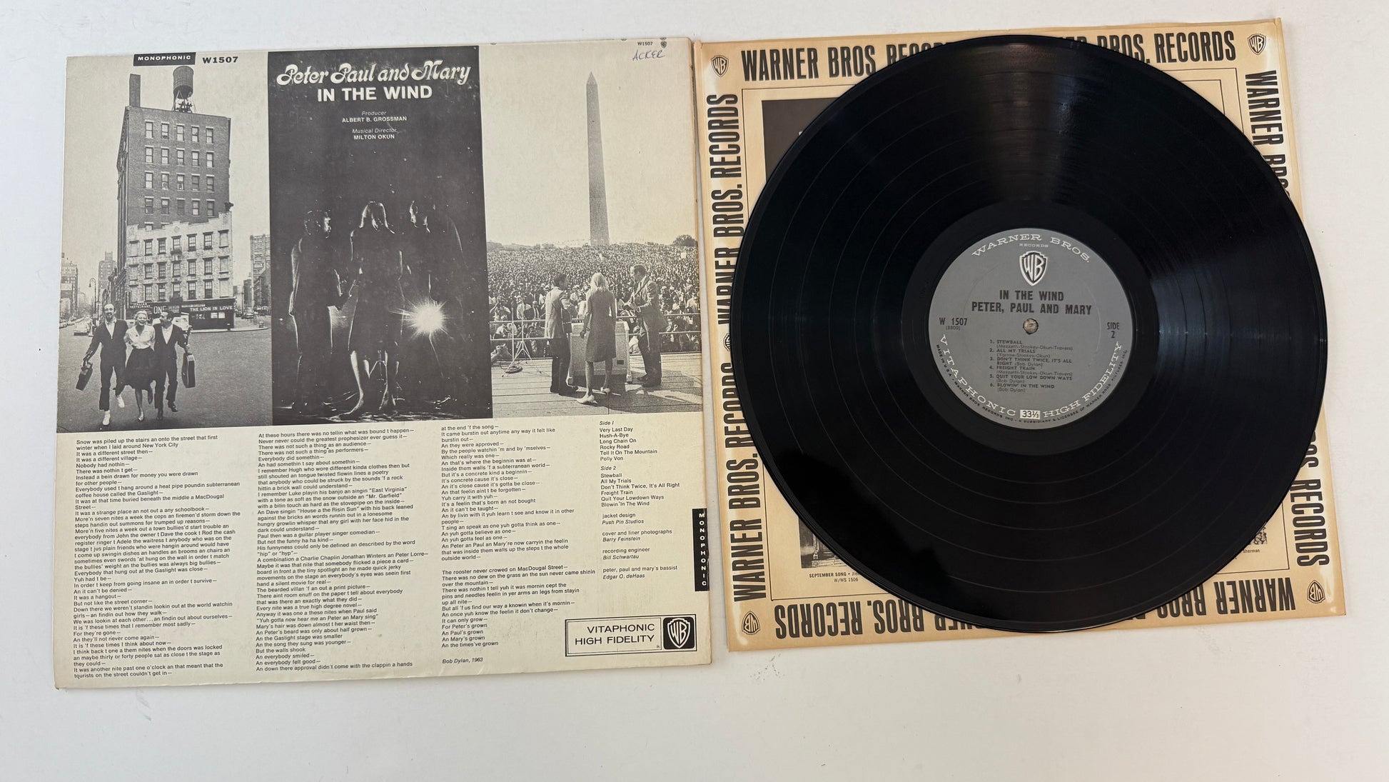 Peter, Paul & Mary In The Wind Used Vinyl LP VG+\VG+