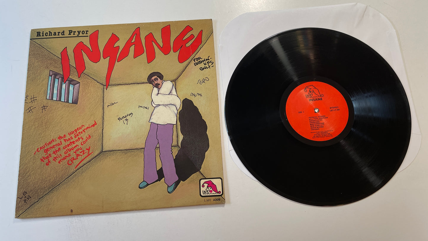 Richard Pryor Insane Used Vinyl LP VG+\VG