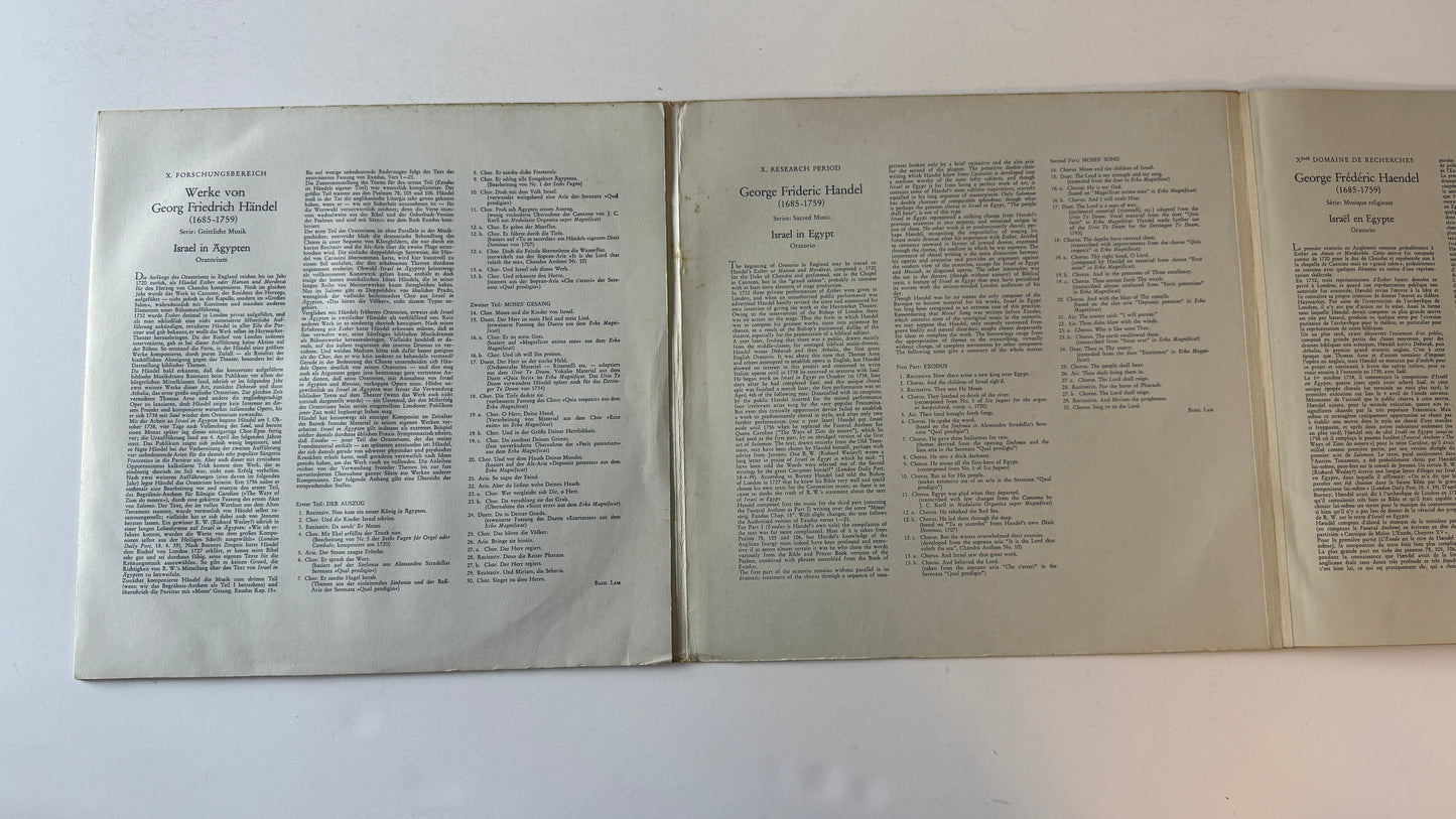 Georg Friedrich Händel Israel In Egypt Used Vinyl 2LP VG+\VG