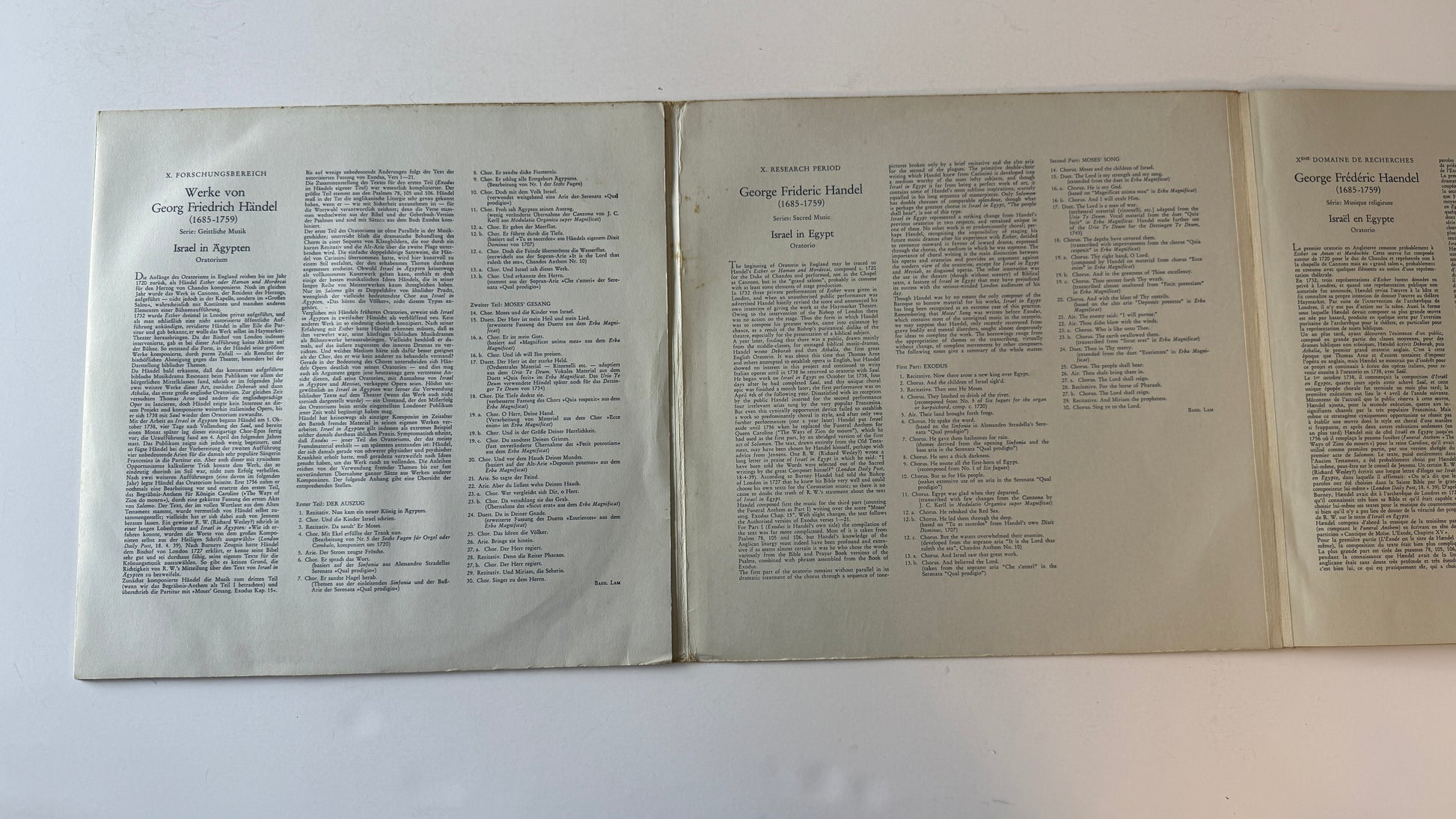 Georg Friedrich Händel Israel In Egypt Used Vinyl 2LP VG+\VG