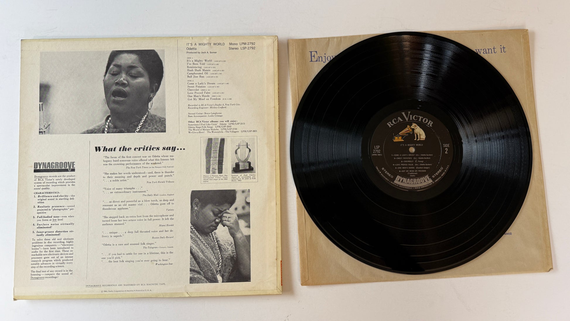 Odetta It's A Mighty World Used Vinyl LP VG+\VG+