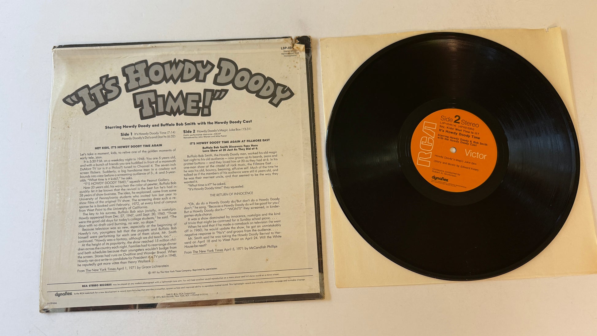 Howdy Doody It's Howdy Doody Time! Used Vinyl LP VG+\G+